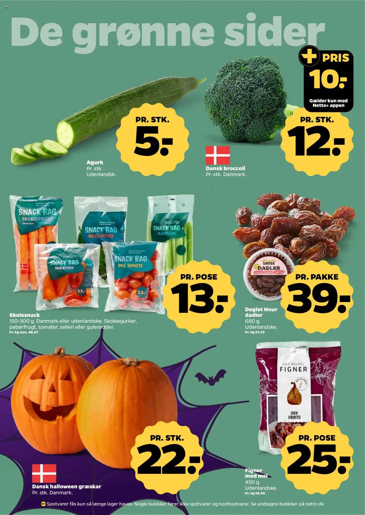 Netto tilbudsavis – gyldig fra 18.10.2025 | Side: 6 | Produkter: Snackpeber, Broccoli, Selleri, Figner
