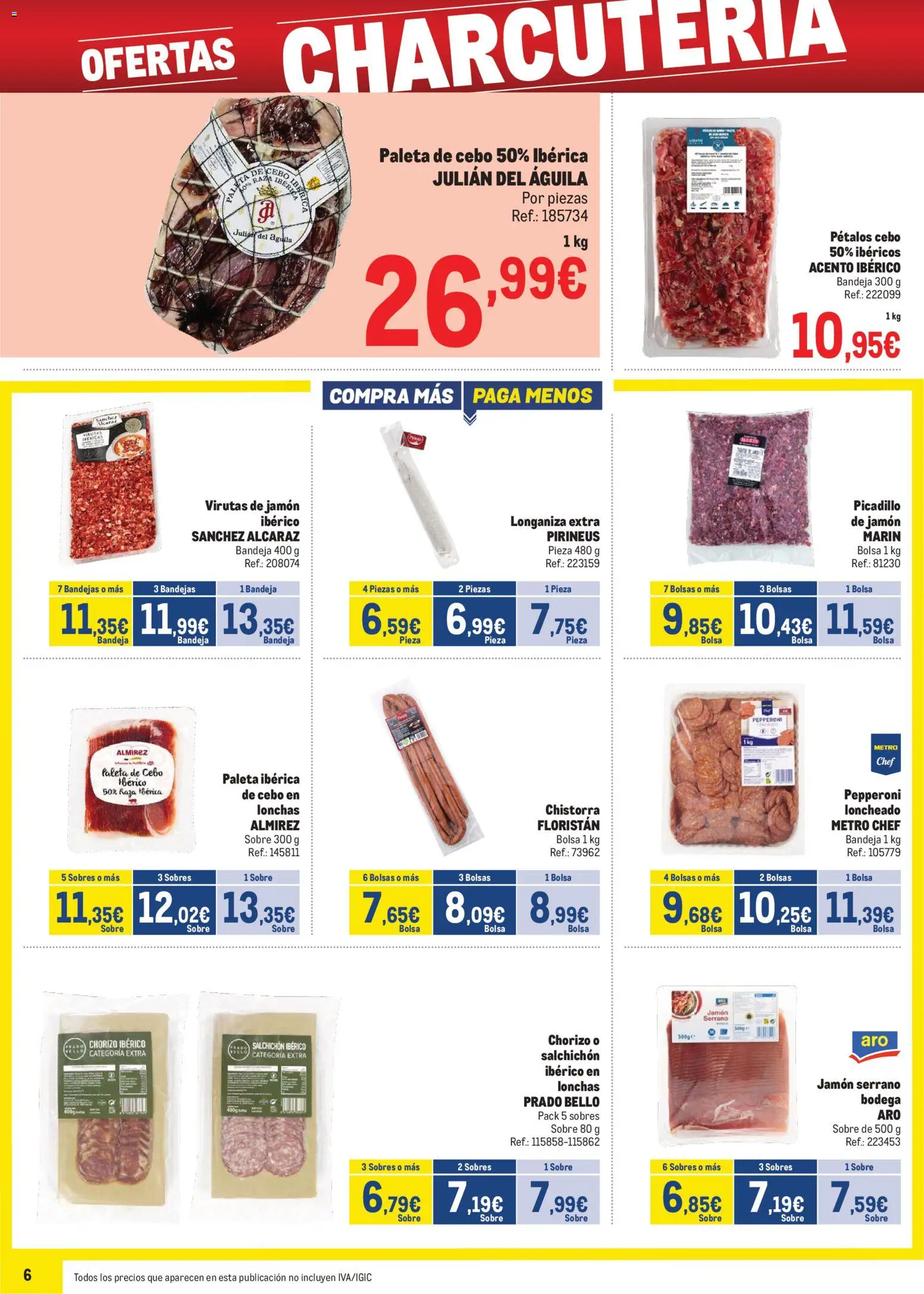 Makro - Precios Norte │ válido desde el 03.11.2025 | Página: 6 | Productos: Jamón, Bolsa, Longaniza, Bandeja