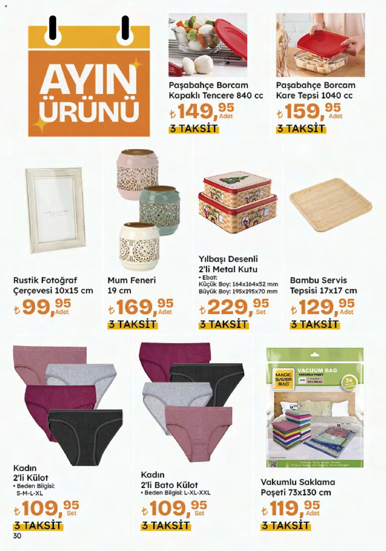 Migros Black Friday - 20.11.2025 tarihinden itibaren geçerlidir | Sayfa: 118 | Ürünler: Kutu, Külot, Tepsi