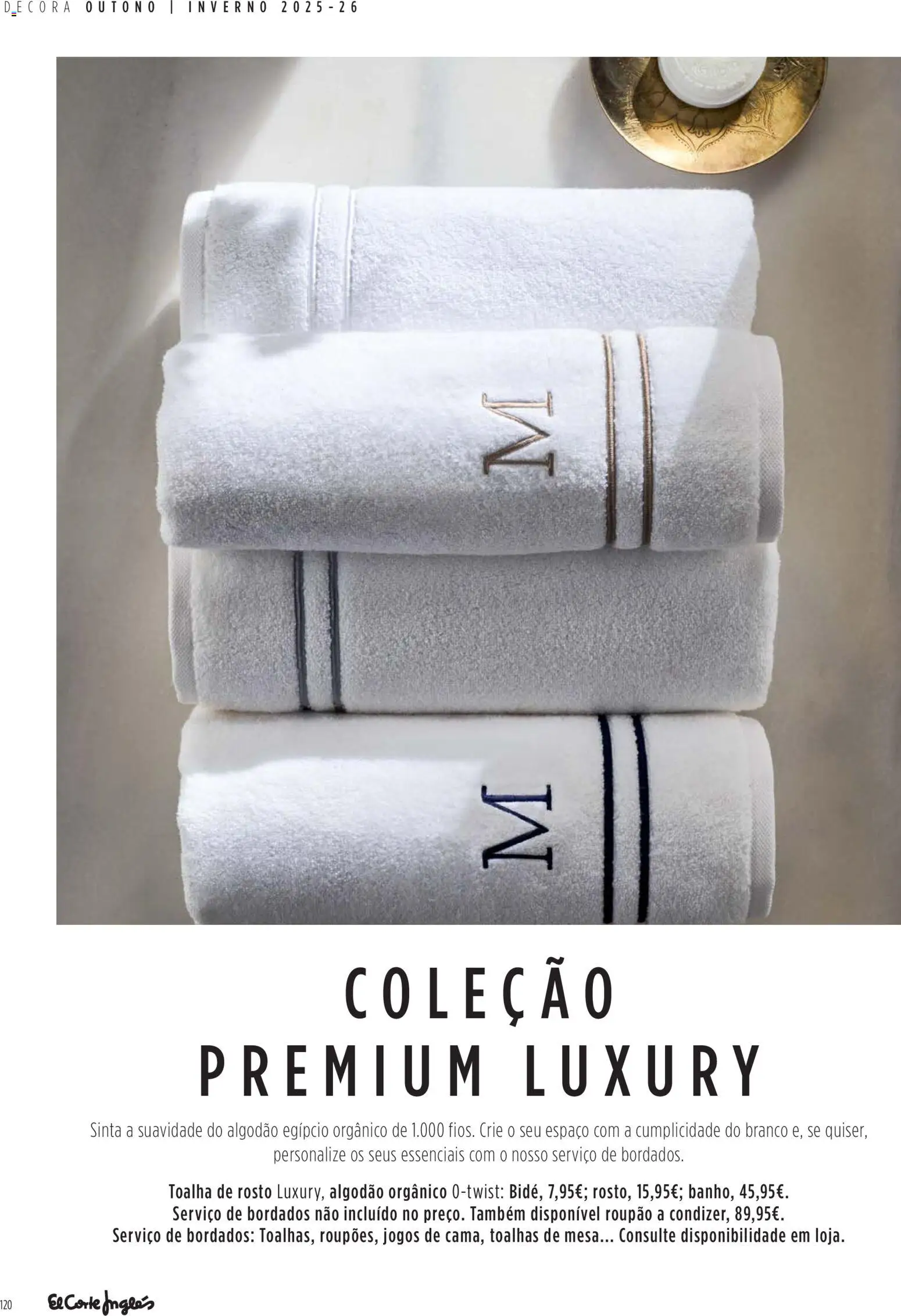 El Corte Ingles Decora │ válido de 23.10.2025 | Página: 120 | Produtos: Jogos, Algodão, Mesa, Roupão