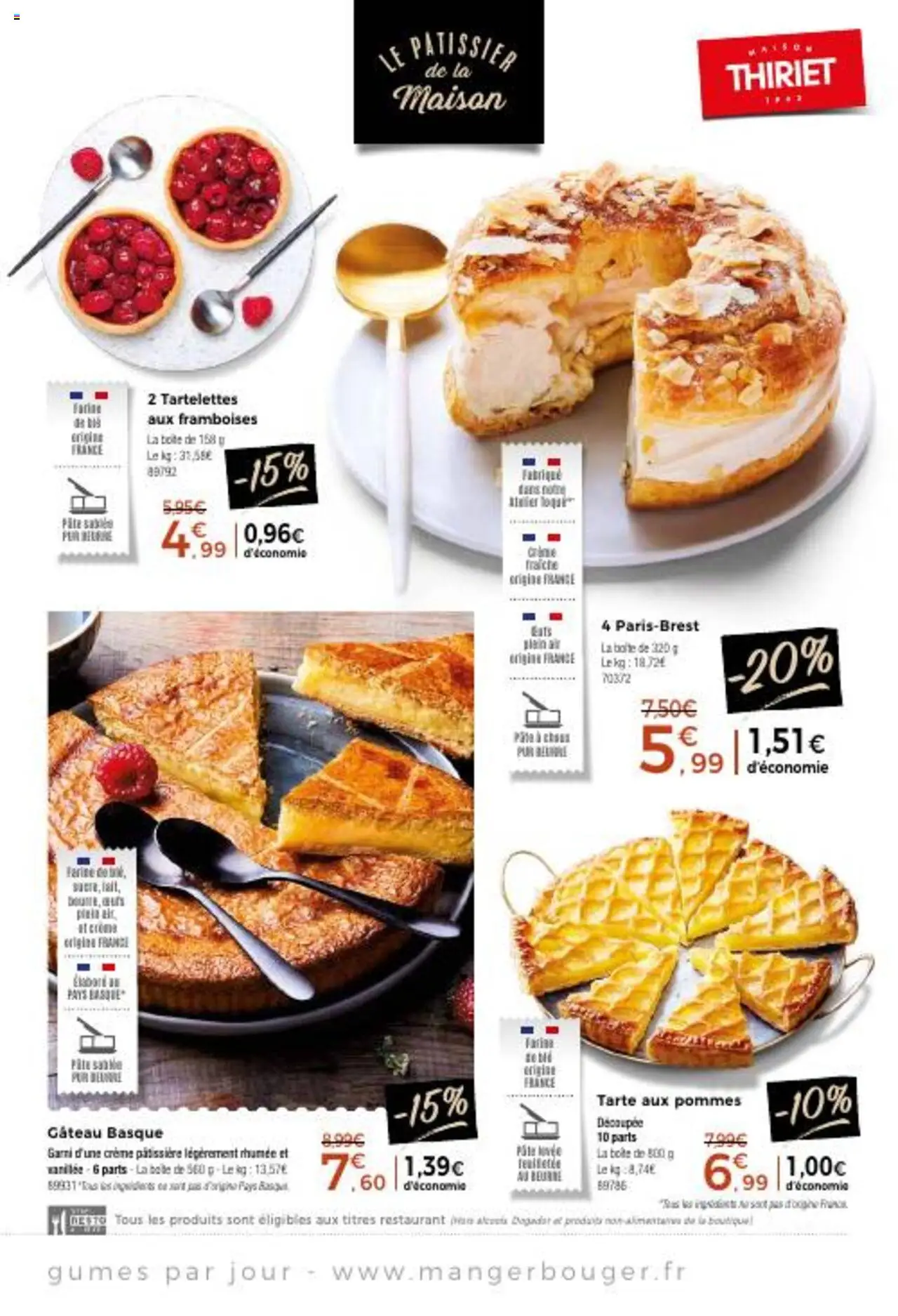  | Page: 15 | Produits: Farine, Pommes, Tarte aux pommes, Crème