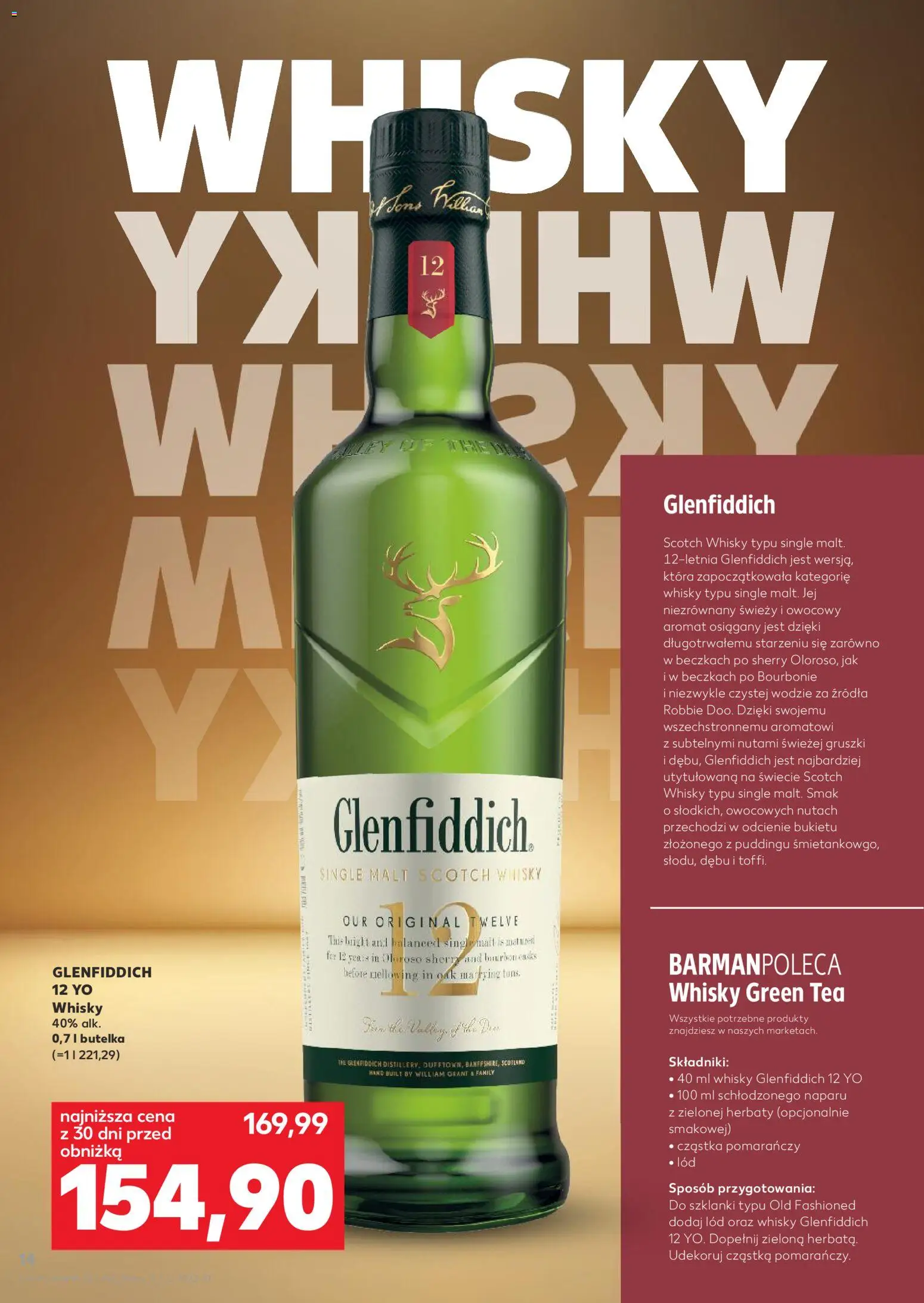 Kaufland Polsko leták - Barek od 29.04.2026 | Strana: 14 | Produkty: Bourbon, Whisky, Sherry