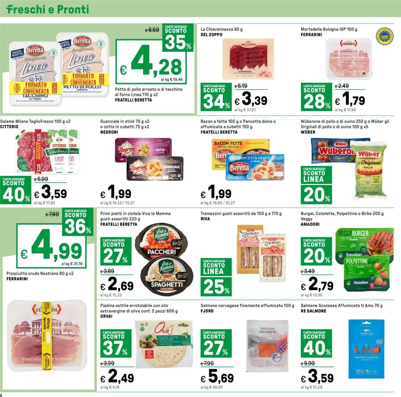 Volantino Iper del 13.06.2025 | Pagina: 6 | Prodotti: Prosciutto, Paccheri, Ciotola, Guanciale