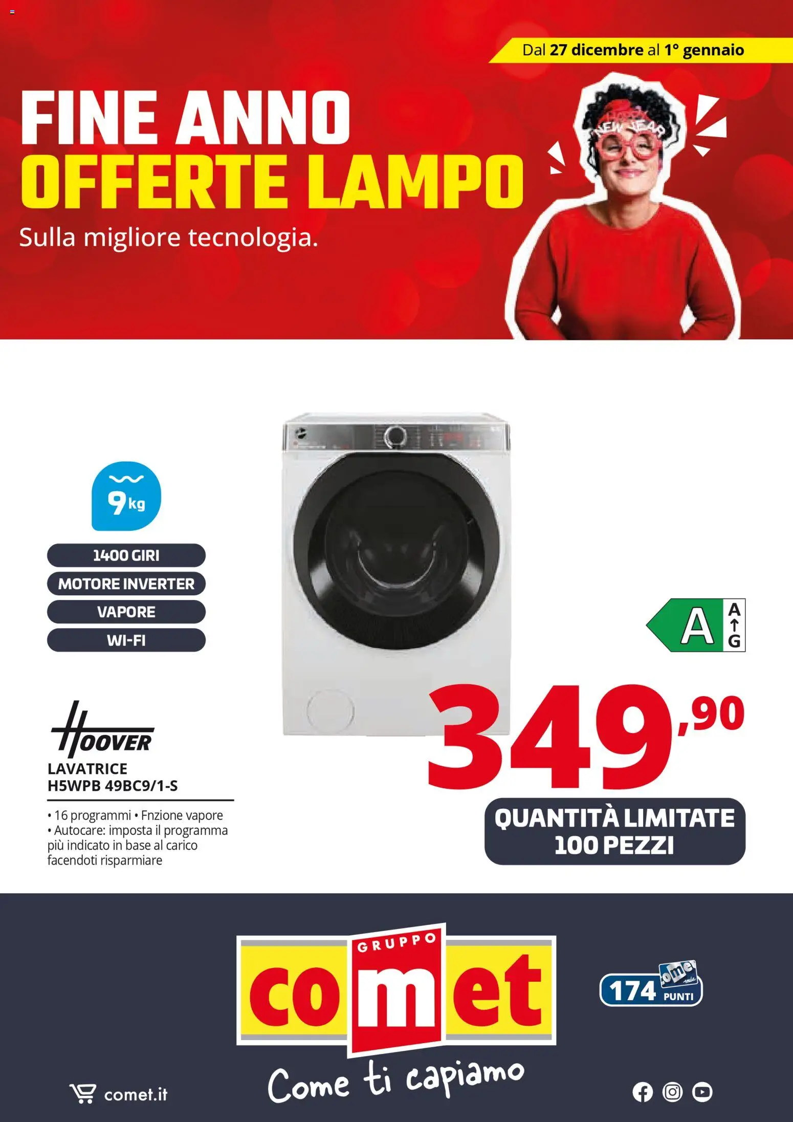 Volantino Comet del 27.12.2025 | Pagina: 55 | Prodotti: Lavatrice