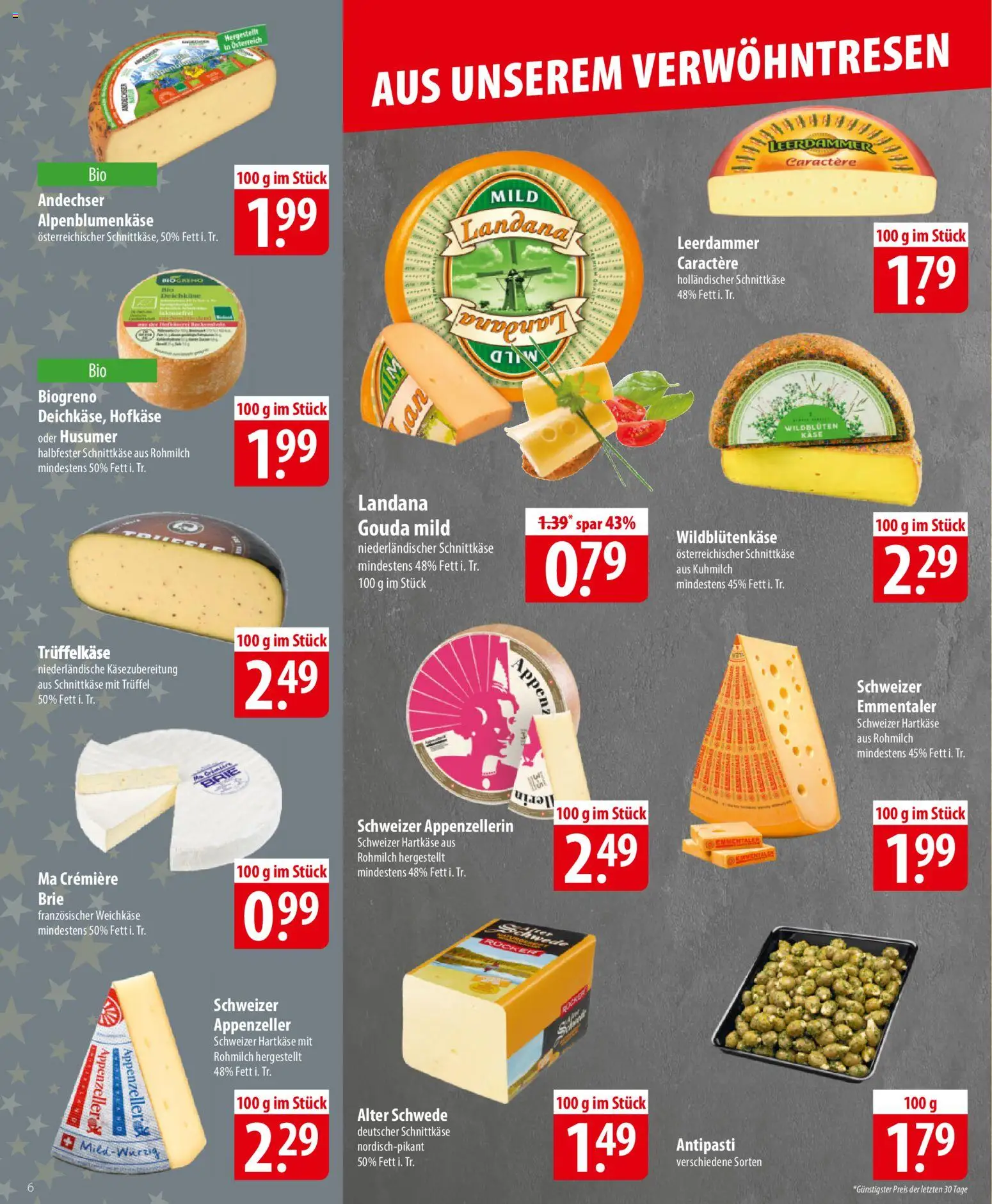 Famila Prospekt 	 – gültig ab 22.12.2025 | Seite: 6 | Produkte: Käse, Gouda, Leerdammer