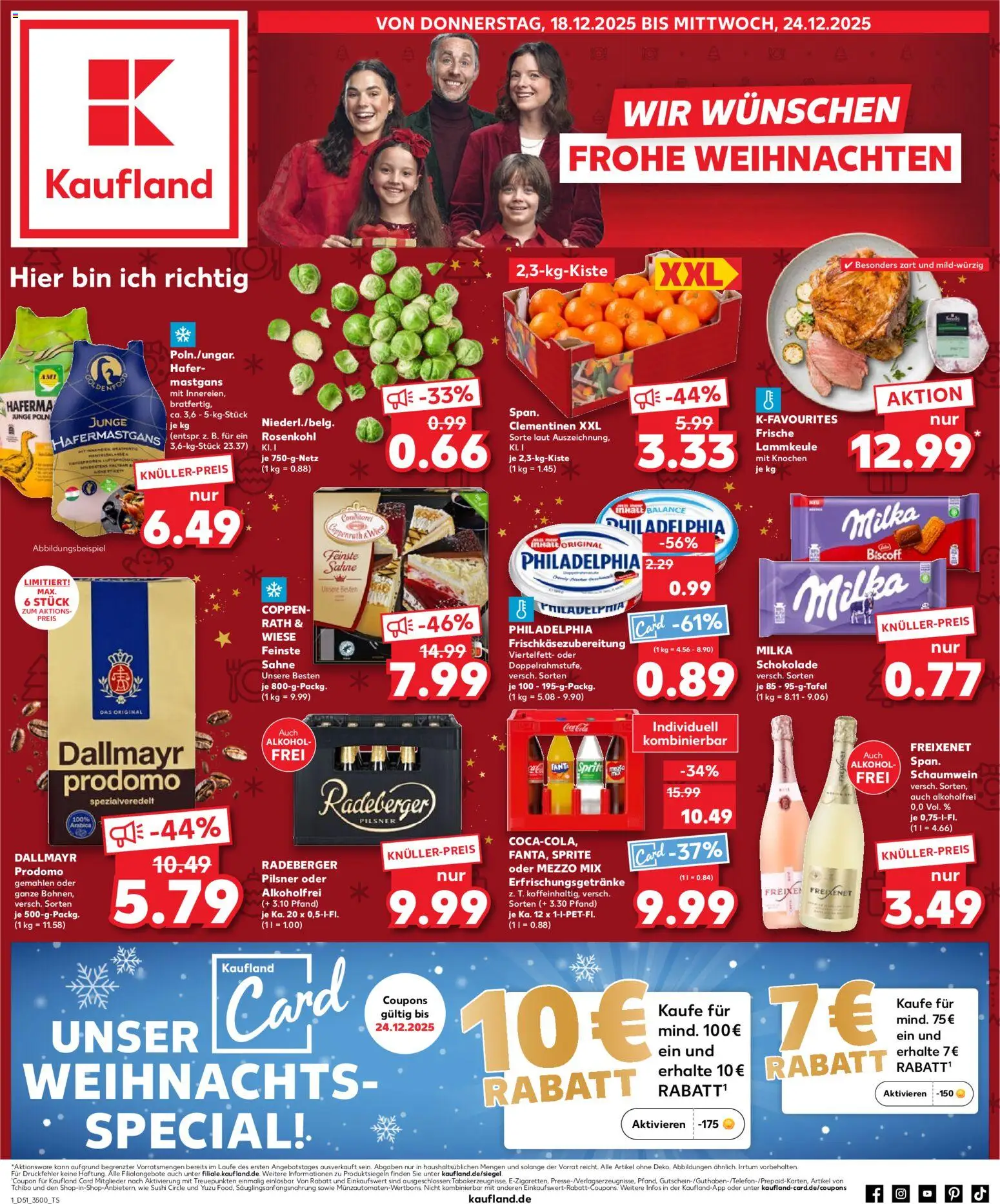 Kaufland prospekt Rostock	 – gültig ab 18.12.2025 | Seite: 1 | Produkte: Lammkeule, Sprite, Milka, Sahne