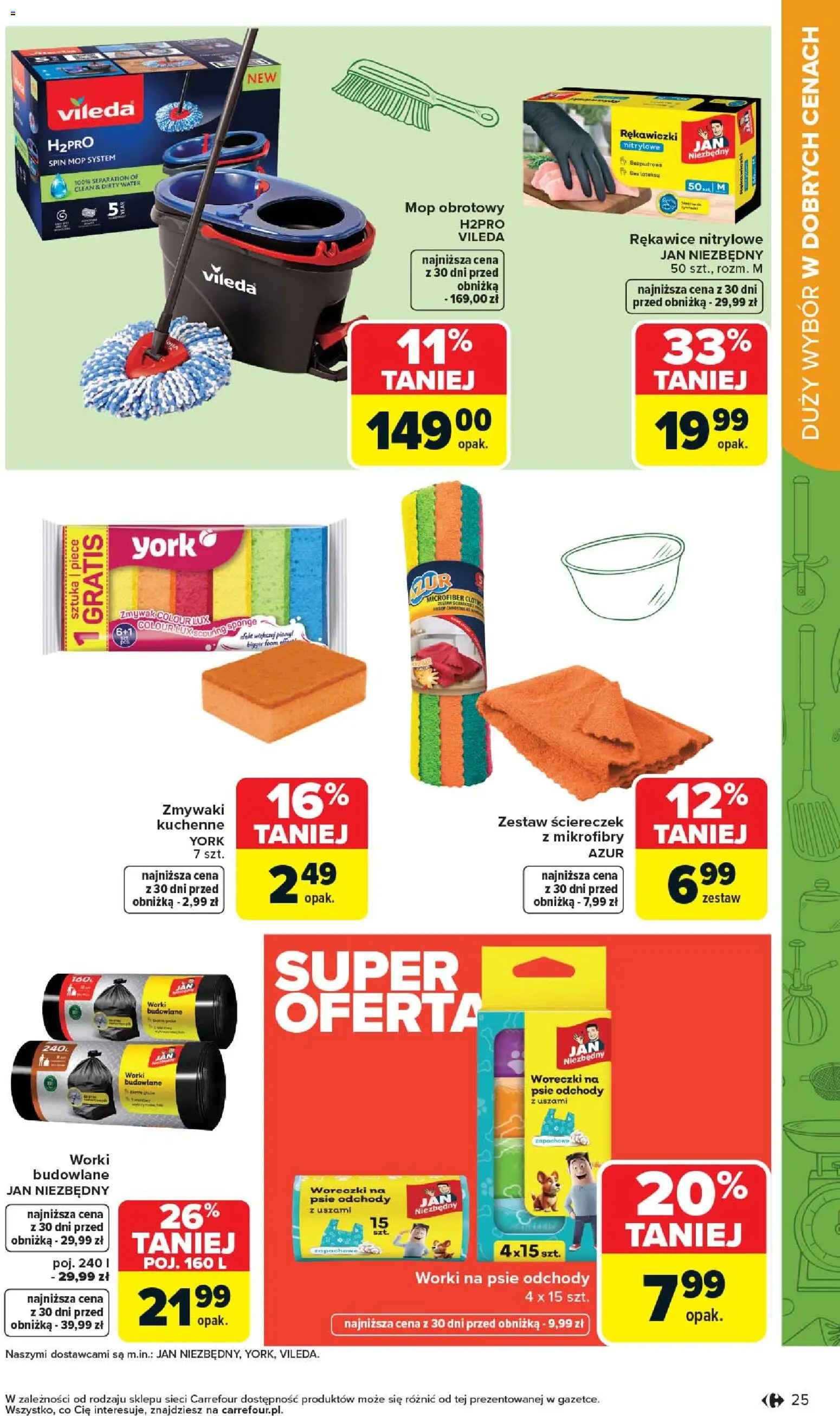 Carrefour gazetka - Łap super okazje od 27.04.2026 | Strona: 25 | Produkty: Rękawiczki, Mop obrotowy, Vileda