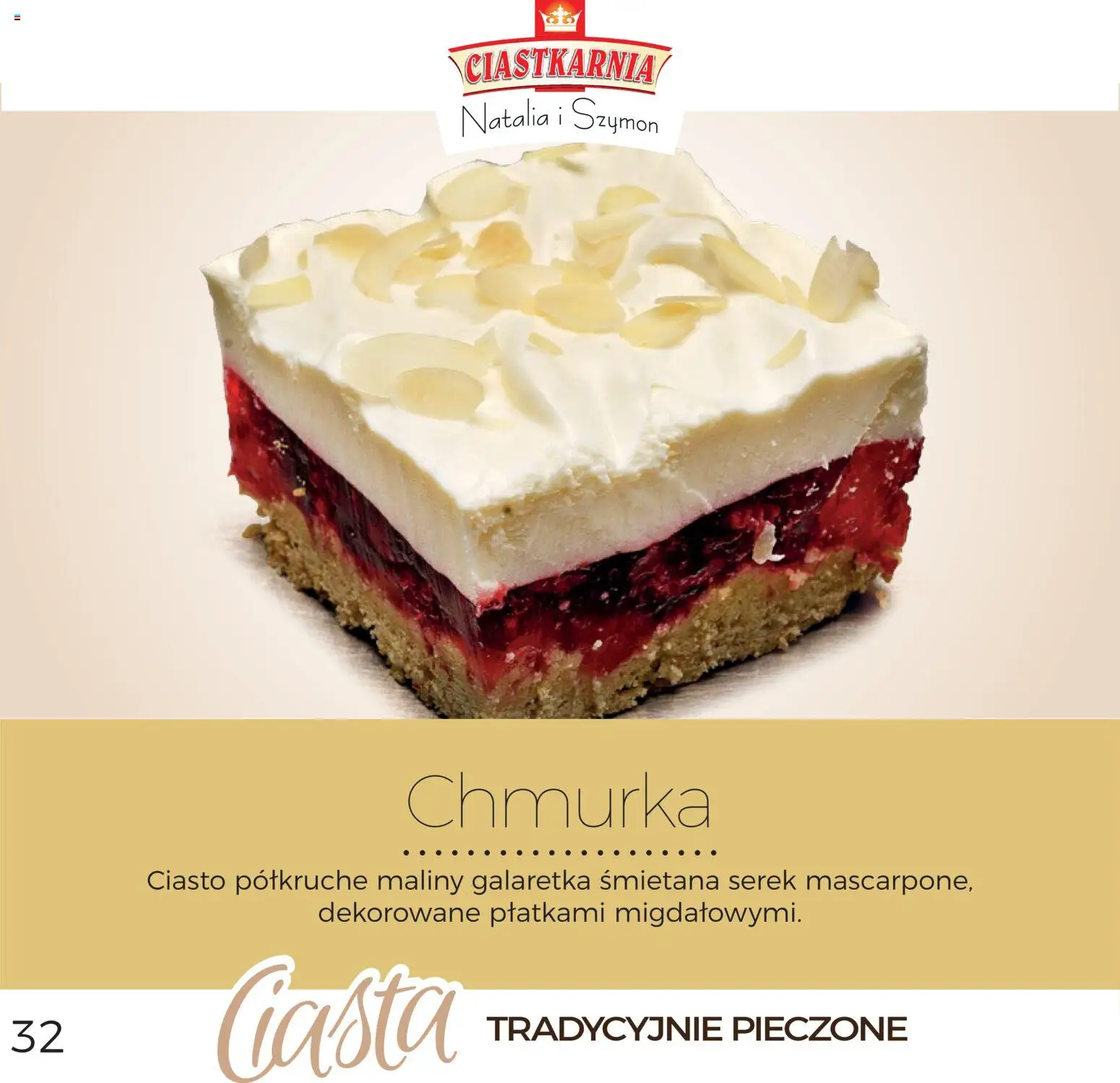 Topaz Gazetka - Ciasta  od 01.12.2025 | Strona: 32 | Produkty: Galaretka, Serek, Ciasto, Śmietana