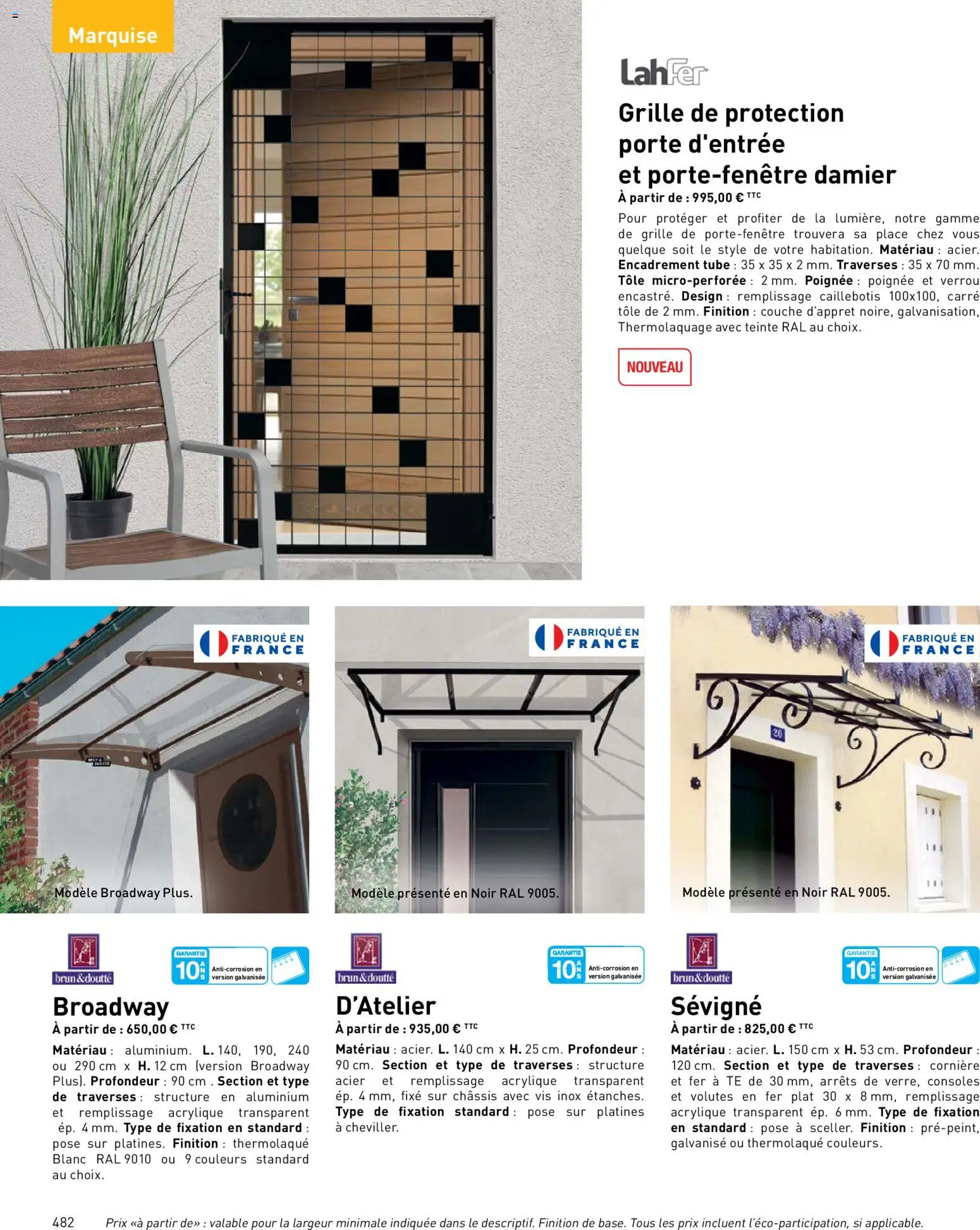 {H1} | Page: 482 | Produits: Verrou, Caillebotis, Porte