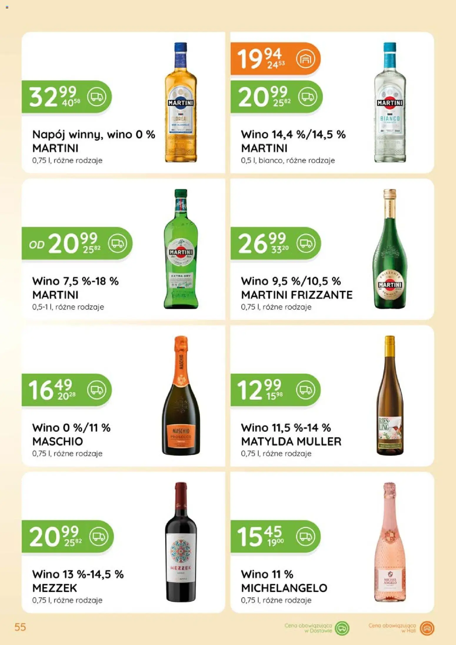 Eurocash Gazetka - Katalog Alkoholowy od 01.02.2026 | Strona: 55 | Produkty: Martini, Wino, Prosecco