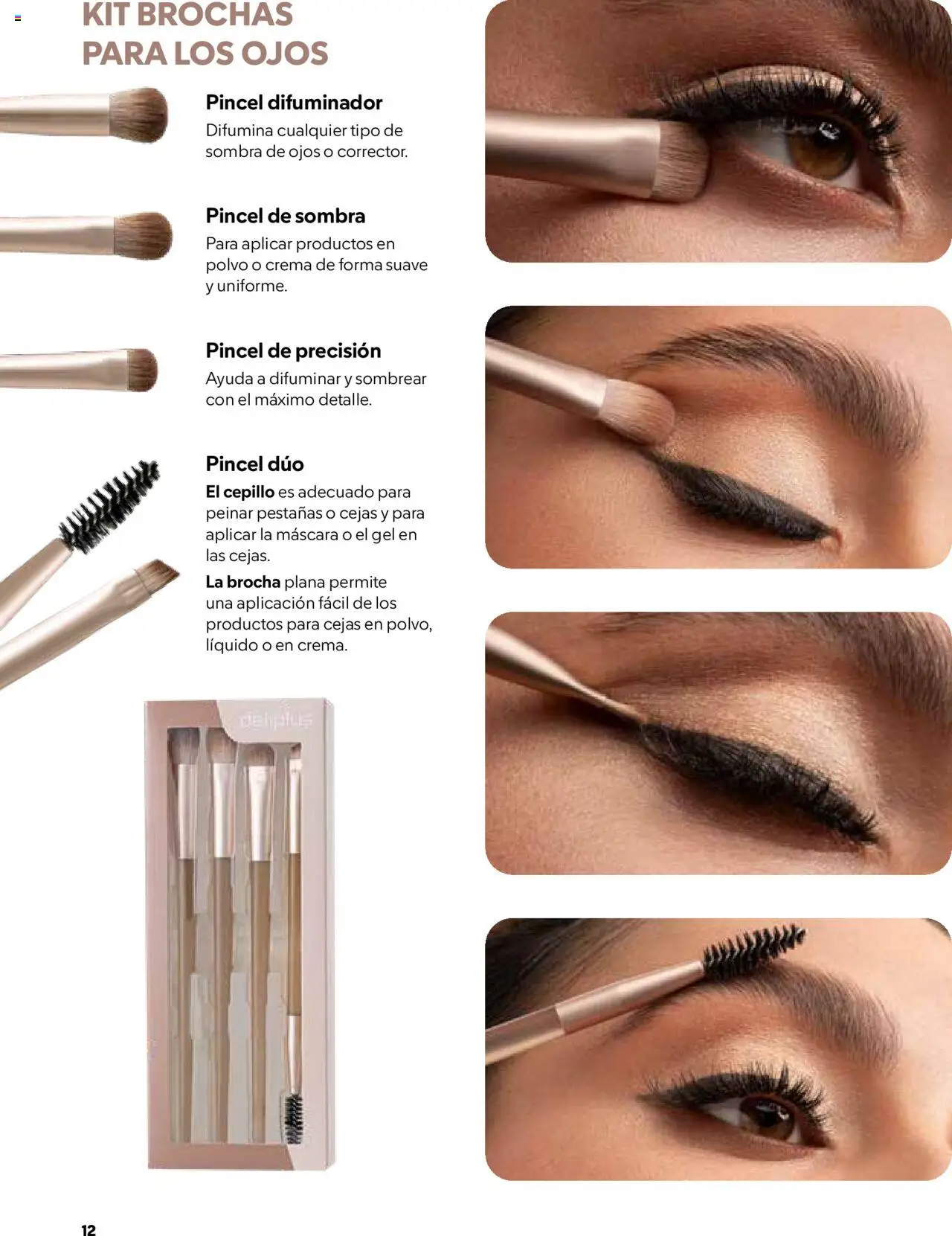 Catálogo Mercadona - mayo/junio │ válido desde el 12.05.2025 | Página: 12 | Productos: Máscara, Crema, Sombra de ojos, Brocha