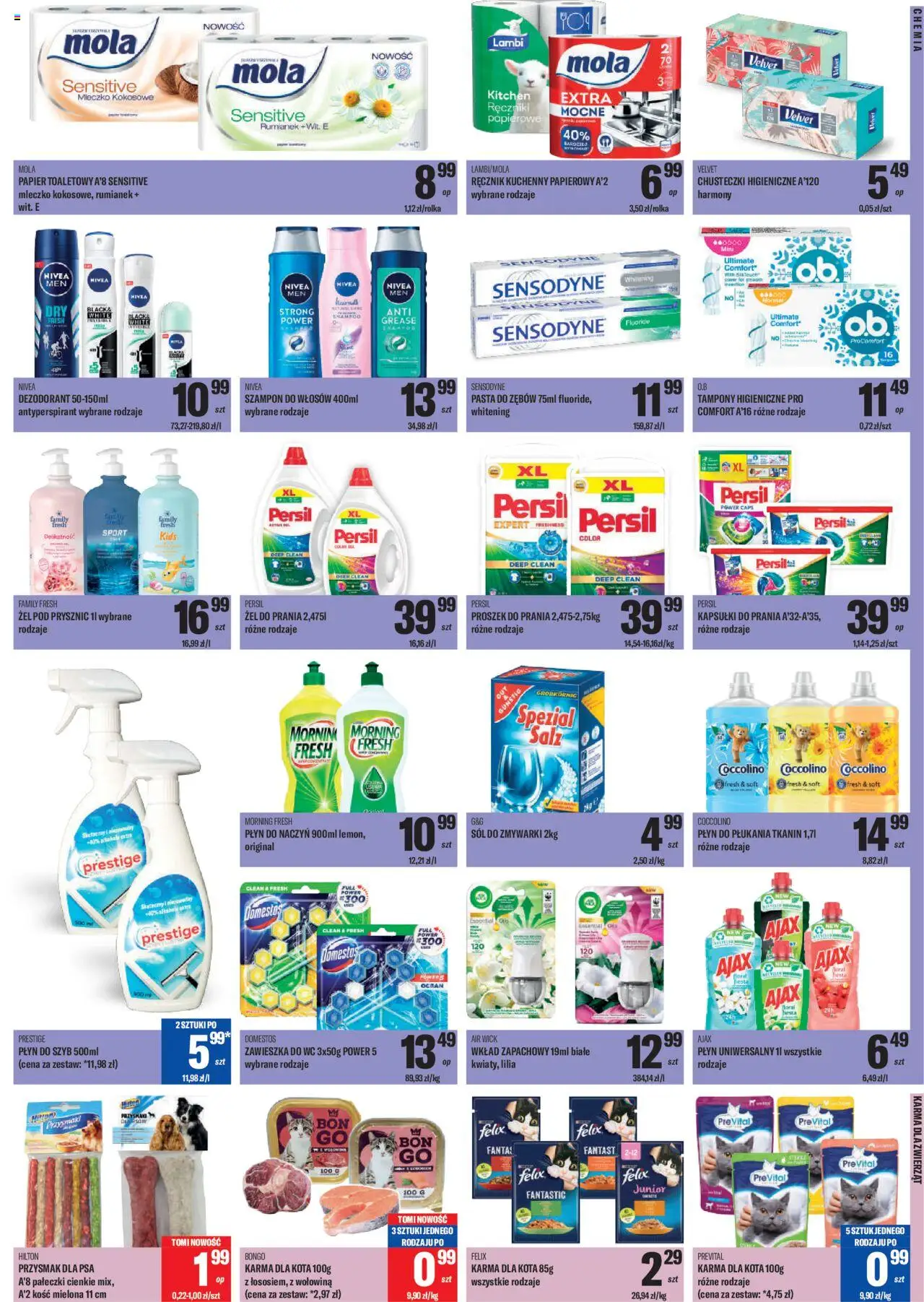 TomiMarkt Gazetka od 29.08.2025 | Strona: 7 | Produkty: Chusteczki higieniczne, Coccolino, Karma dla kota, Szampon