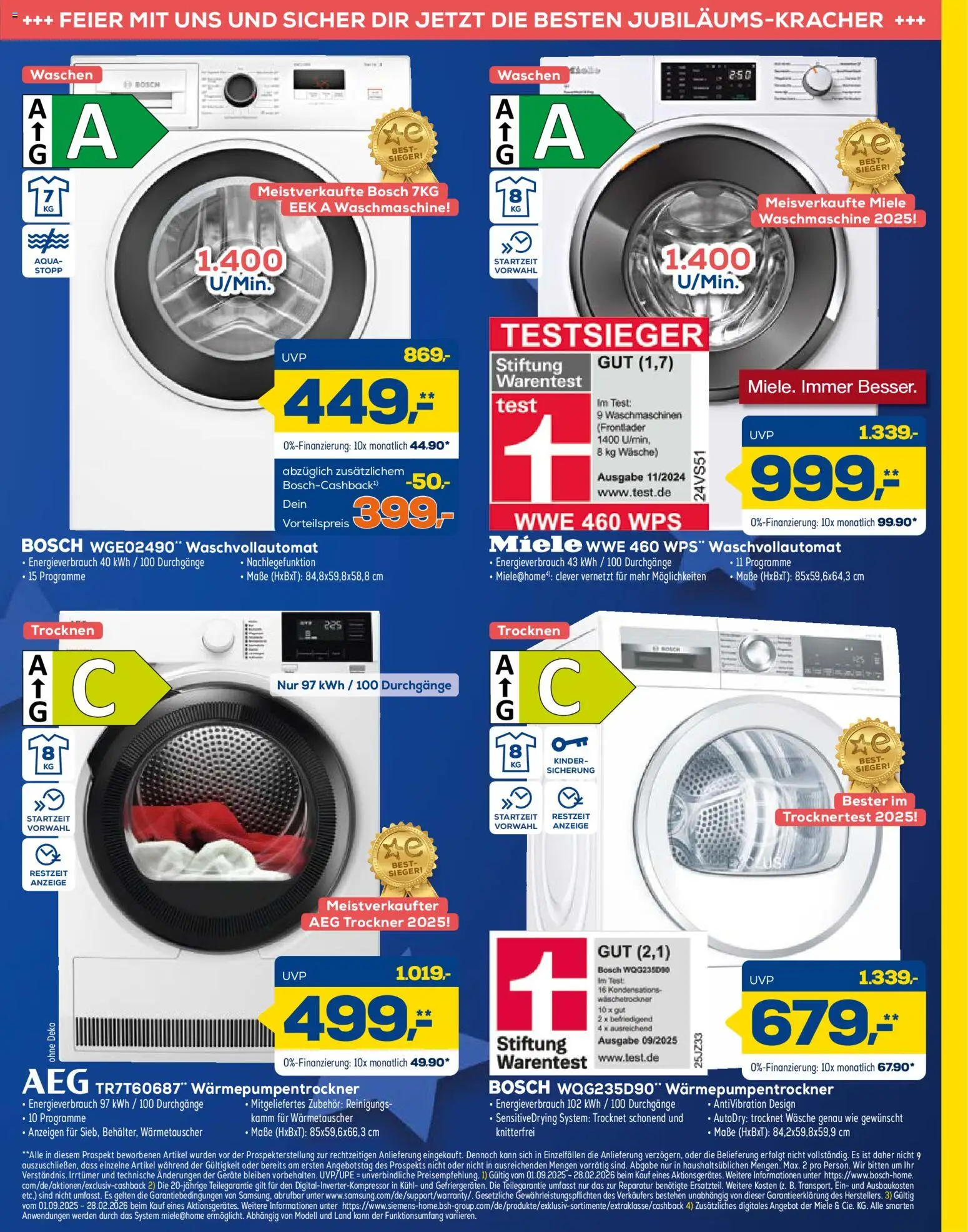 Euronics Prospekt 	 – gültig ab 17.12.2025 | Seite: 9 | Produkte: Miele, Bosch, Trockner, Waschmaschine