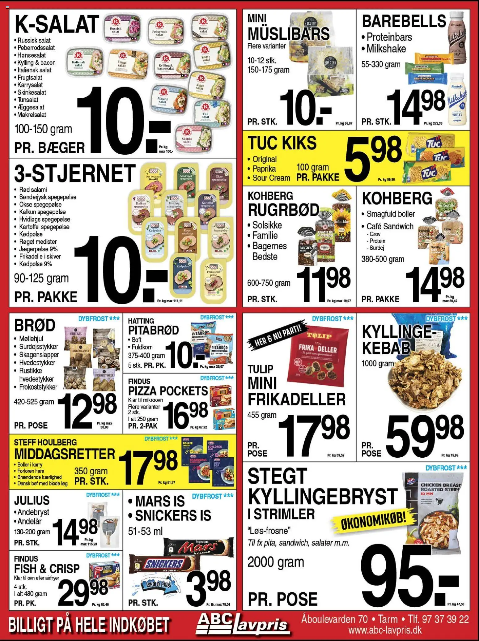 Abc Lavpris tilbudsavis – gyldig fra 12.11.2025 | Side: 4 | Produkter: Skinkesalat, Russisk salat, Paprika, Ovn