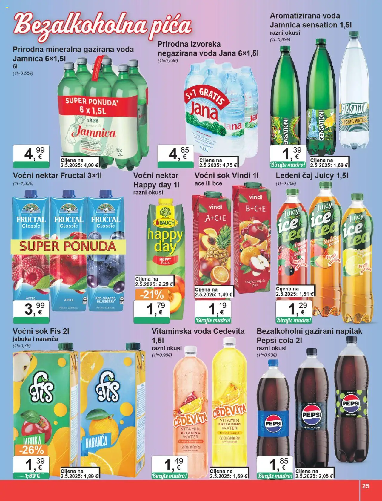 KTC katalog | vrijedi od 14.08.2025 | Stranica: 25 | Proizvodi: Pepsi, Čaj, Tonic, Jabuka