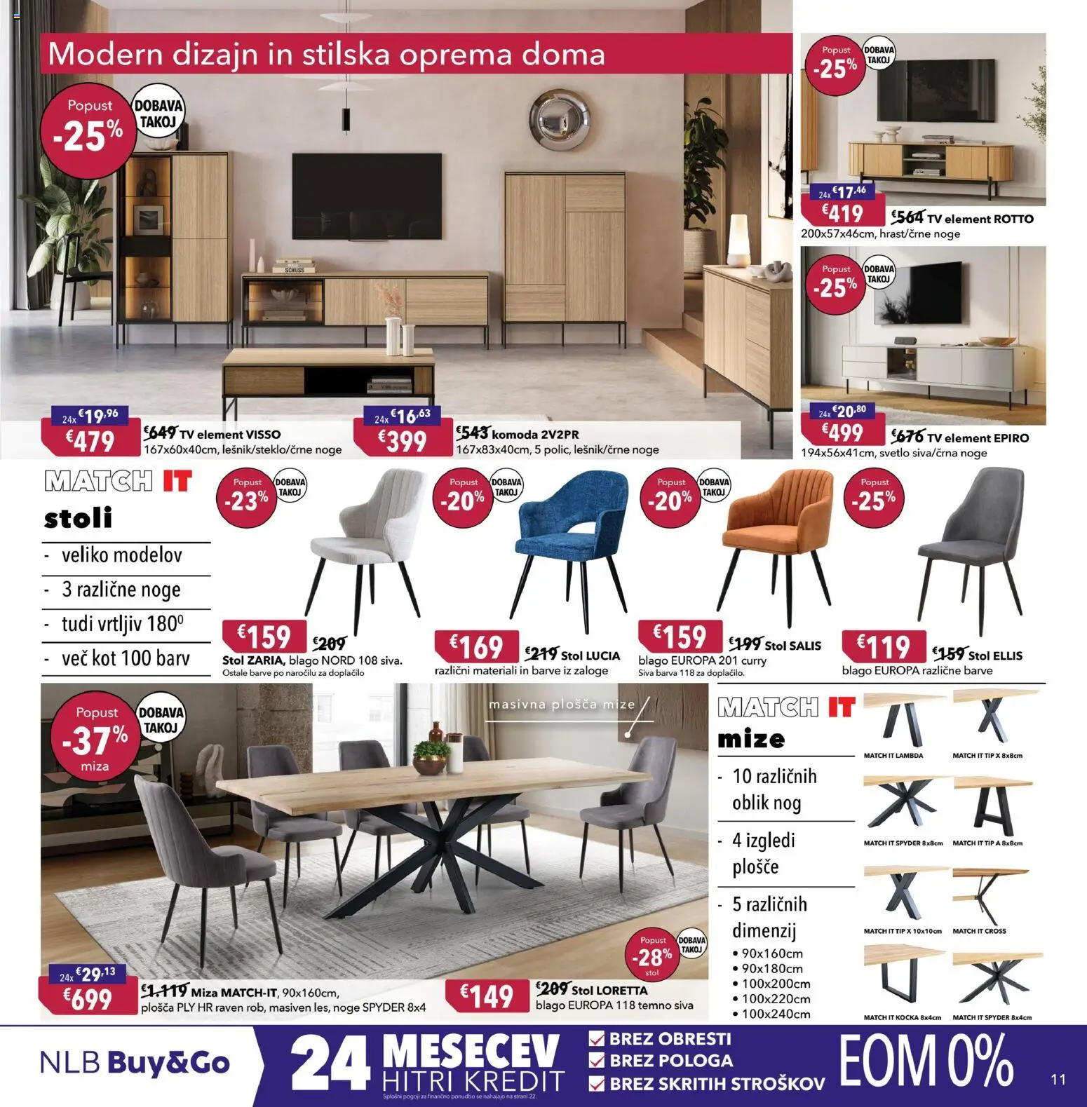 Novi Harvey Norman katalog ponudbe – veljaven od 14.01.2026 | Stran: 11 | Izdelki: Tv, Komoda, Miza, Stol