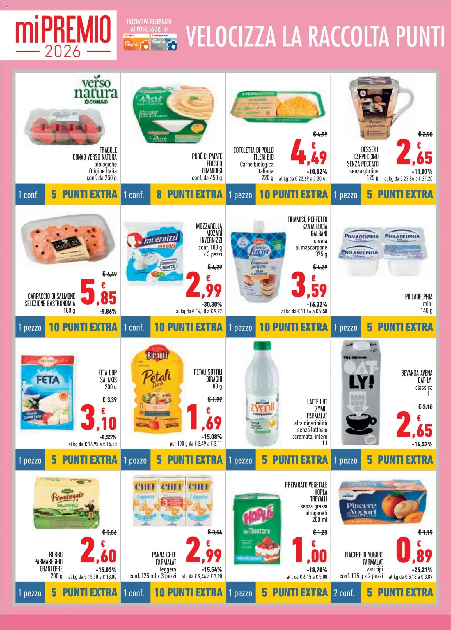 Volantino Conad del 25.02.2026 | Pagina: 8 | Prodotti: Crema, Burro, Mascarpone, Topping
