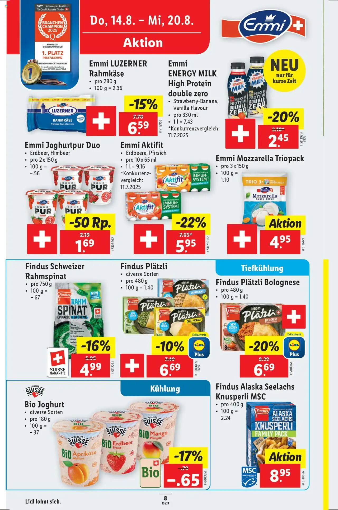 Lidl Aktionen ab 14.08.2025 | Seite: 10 | Produkte: Champignons, Mango, Pfirsich, Creme