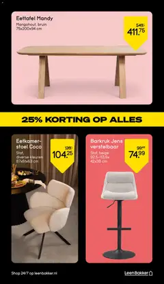 Leen Bakker - Black Friday - Voorbeeld van een folder van Leen Bakker, geldig van 20.11.2025 | Pagina: 2 | Producten: Stoel