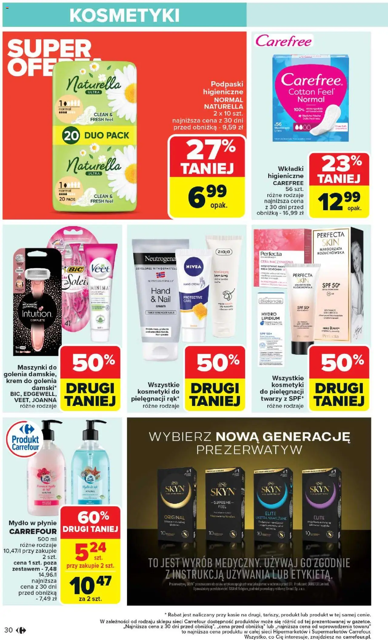 Carrefour Gazetka od 02.06.2025 | Strona: 32 | Produkty: Podpaski, Maszynki do golenia, Mydło, Krem