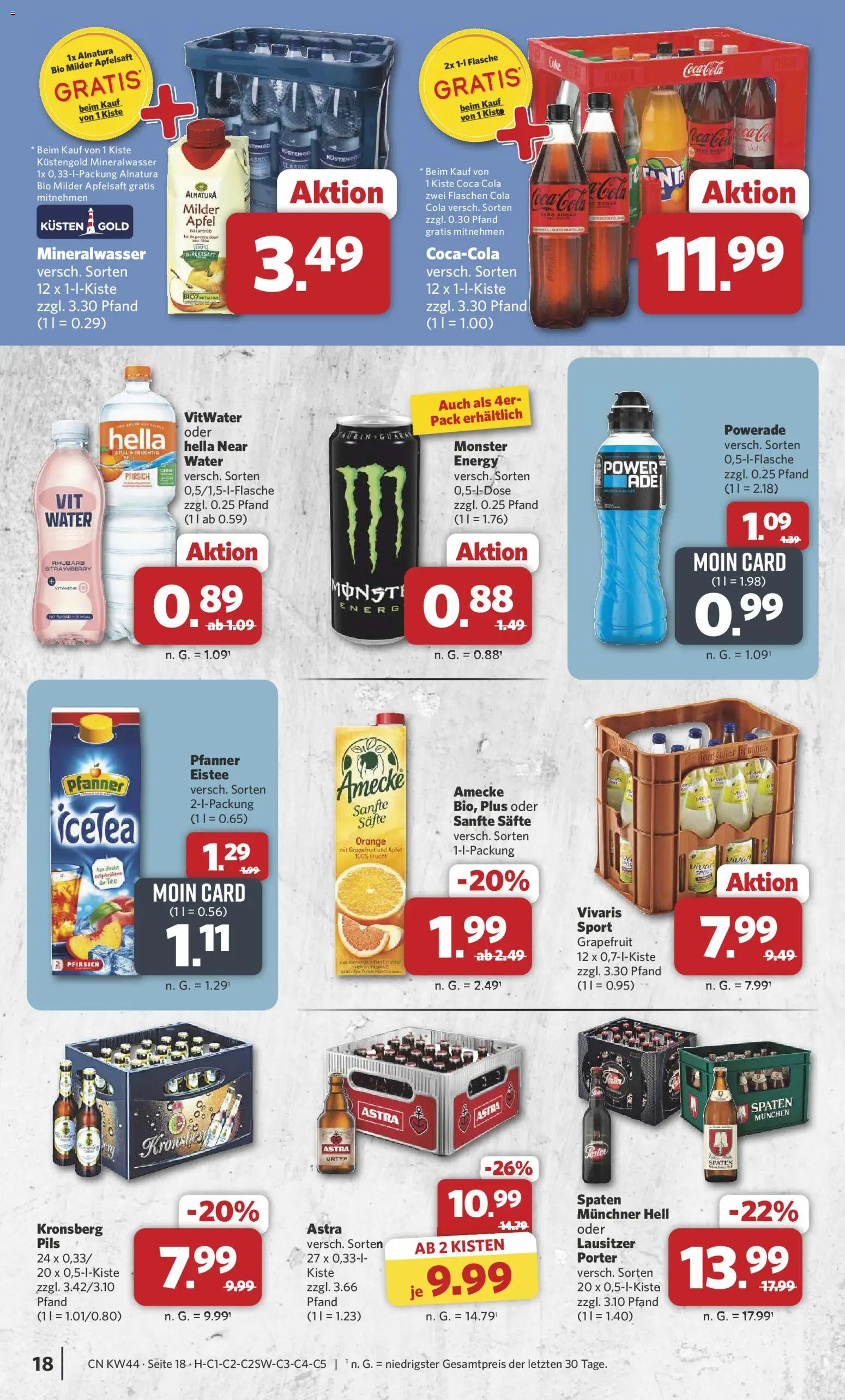 Combi Prospekt 	 – gültig ab 27.10.2025 | Seite: 20 | Produkte: Äpfel, Pfanner eistee, Monster, Pfirsich