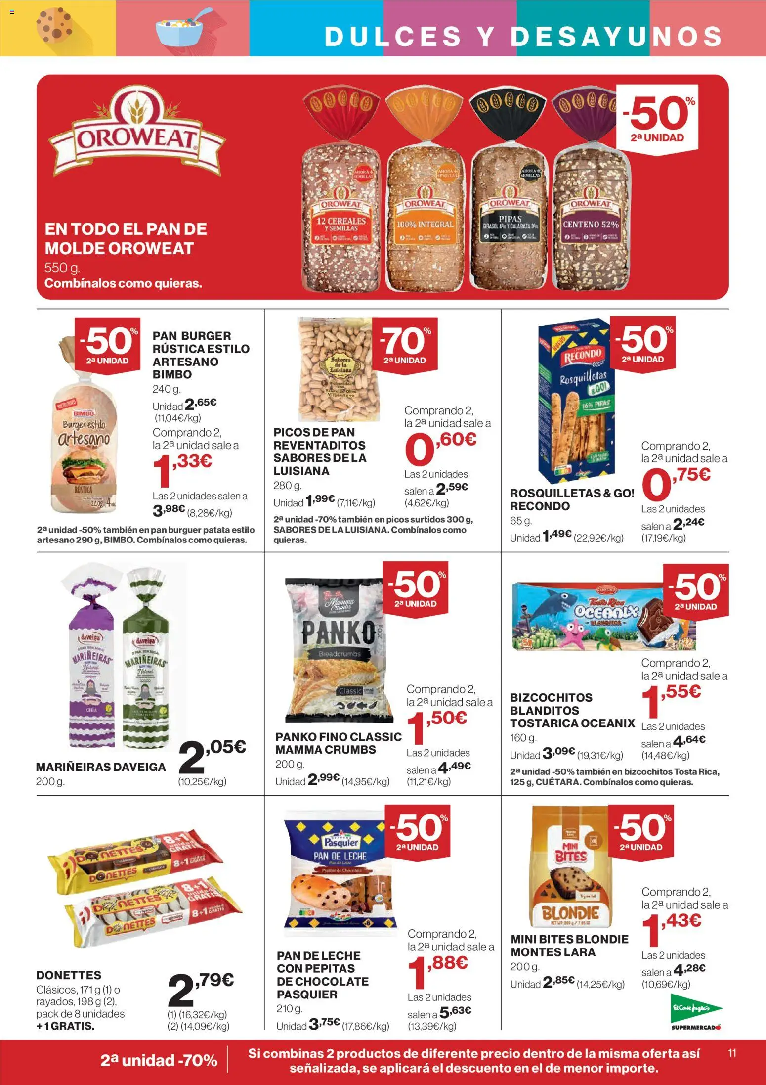 El Corte Inglés ofertas │ válido desde el 25.03.2026 | Página: 11 | Productos: Πράσινο τσάι, Leche, Chocolate, Cereales