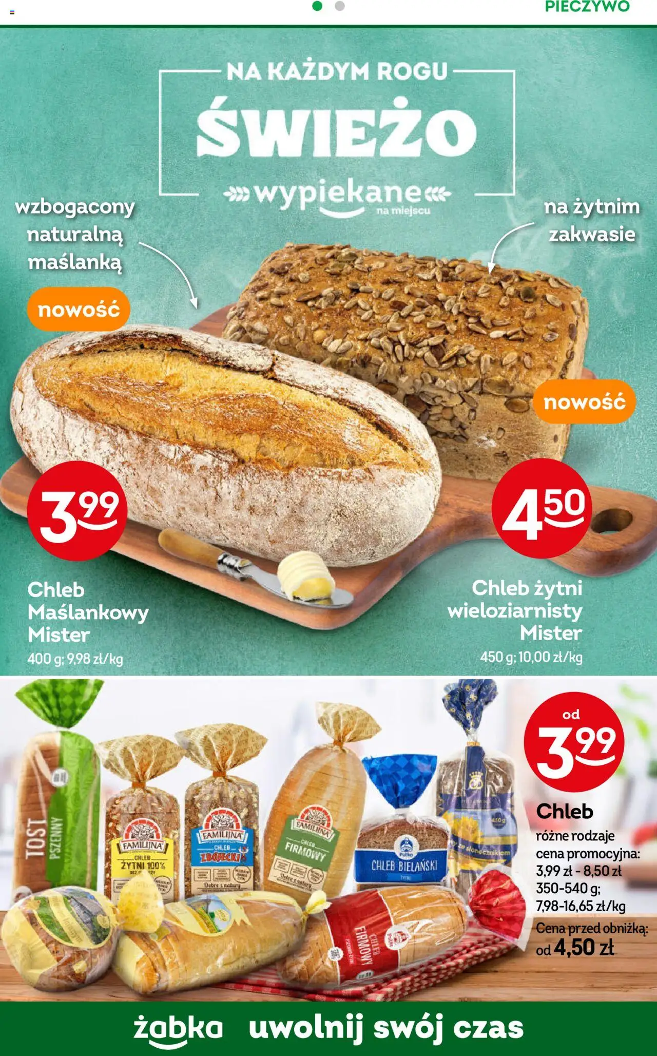 Żabka Gazetka - Codzienne produkty od 10.09.2025 | Strona: 8 | Produkty: Pieczywo, Maślanka, Chleb żytni, Chleb