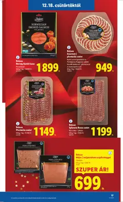 Deluxe Norvég füstölt lazac, Pisztáciával, 100 g - amely érvényes a következő dátumtól: 18.12.2025 | Oldal: 17