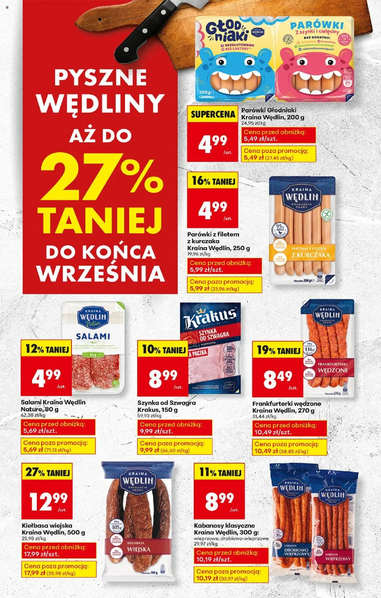 Biedronka gazetka od 29.09.2025 | Strona: 79 | Produkty: Frankfurterki, Parówki, Szynka, Wędliny