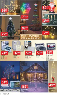 Pogląd oferty "E.Leclerc Gazetka - Kłodzko" - ważna od 12.11.2025 | Strona: 4 | Produkty: Choinka, Lampki