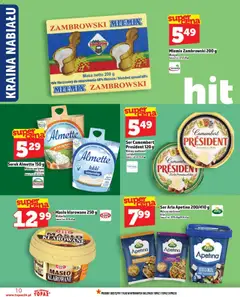 Pogląd oferty "Topaz Gazetka" - ważna od 06.11.2025 | Strona: 10 | Produkty: Serek, Camembert, Ser, Cheddar