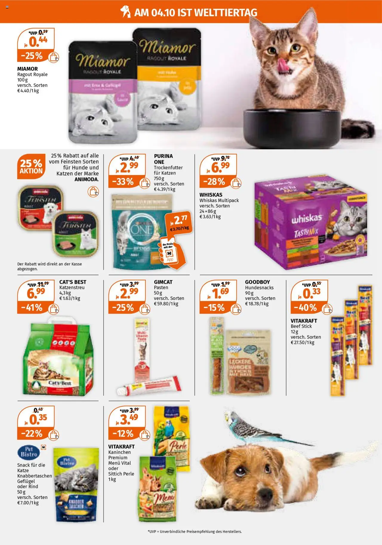 Müller Prospekt 	 – gültig ab 29.09.2025 | Seite: 8 | Produkte: Purina one, Kaninchen, Whiskas