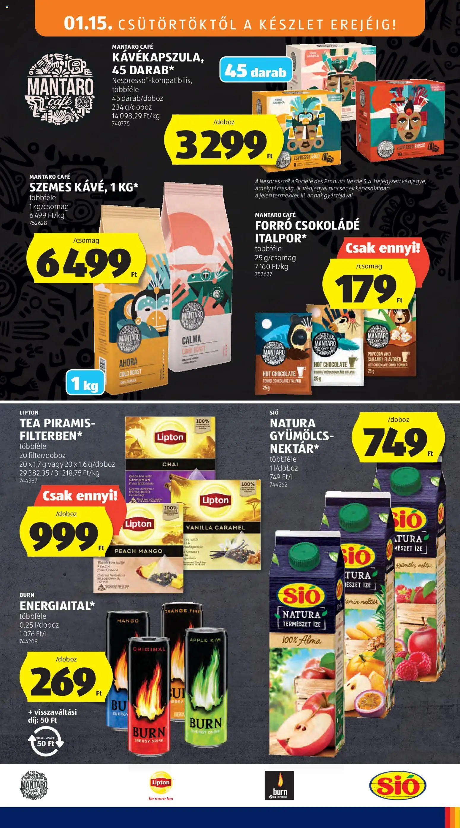 Aldi akciós ujság - amely érvényes a következő dátumtól: 15.01.2026 | Oldal: 21 | Termékek: Gyümölcs, Tea, Italpor, Mangó