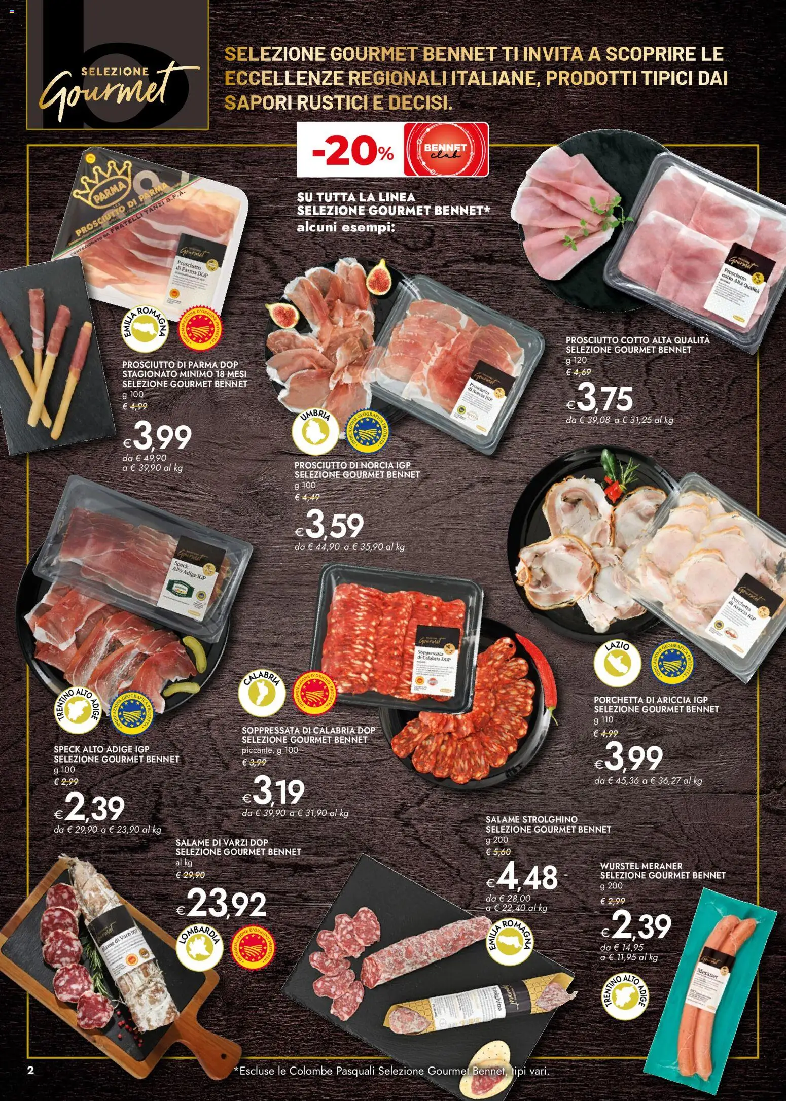 Volantino bennet volantino Gourmet del 19.03.2026 | Pagina: 2 | Prodotti: Porchetta, Salame, Prosciutto, Rustici