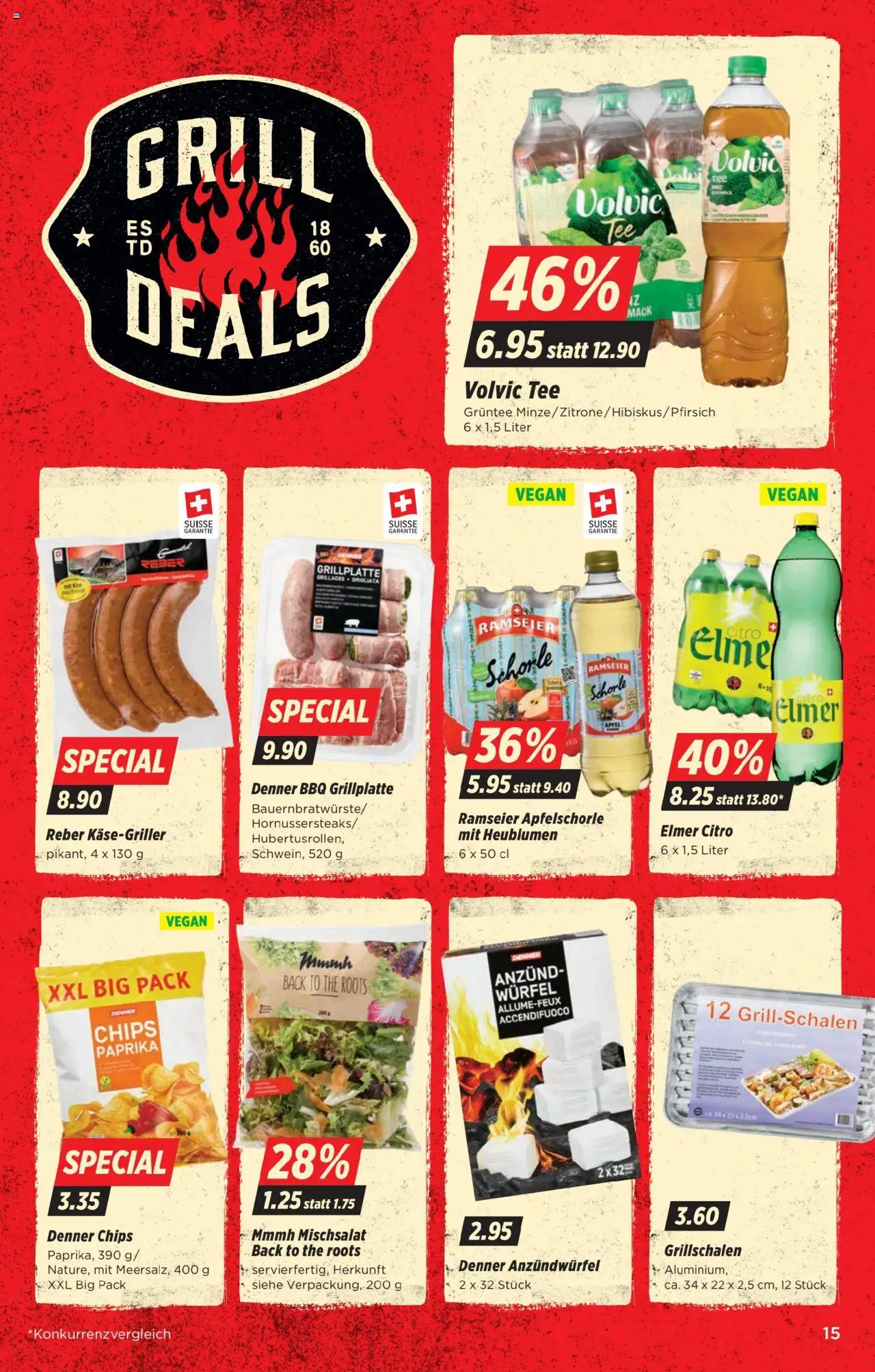 Denner Aktionen ab 17.06.2025 | Seite: 15 | Produkte: Äpfel, Chips, Apple, Grill