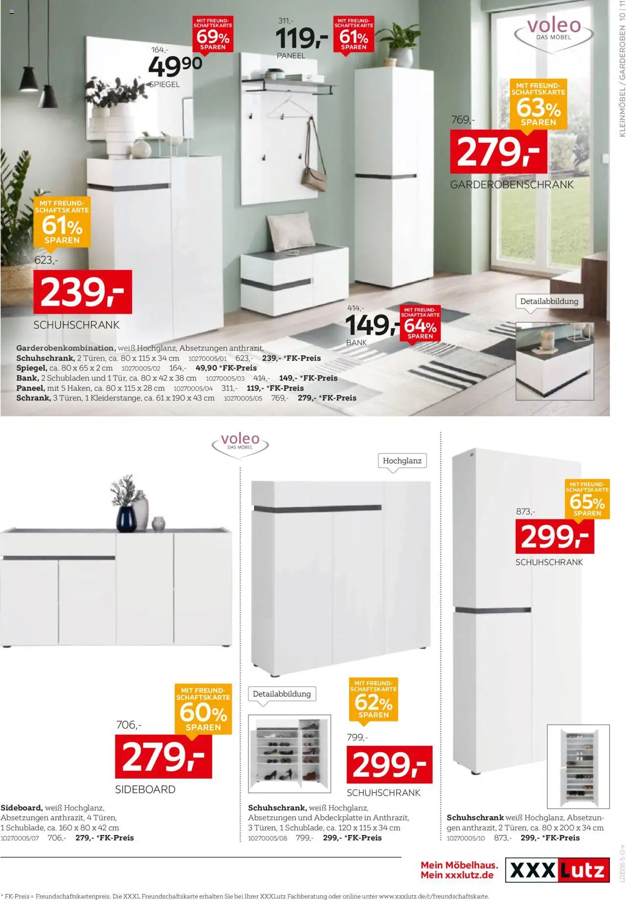 XXXL Lutz  Aufbewahrung & Deko! - gültig ab dem 28.07.2025 | Seite: 11 | Produkte: Sideboard, Spiegel, Garderobenschrank