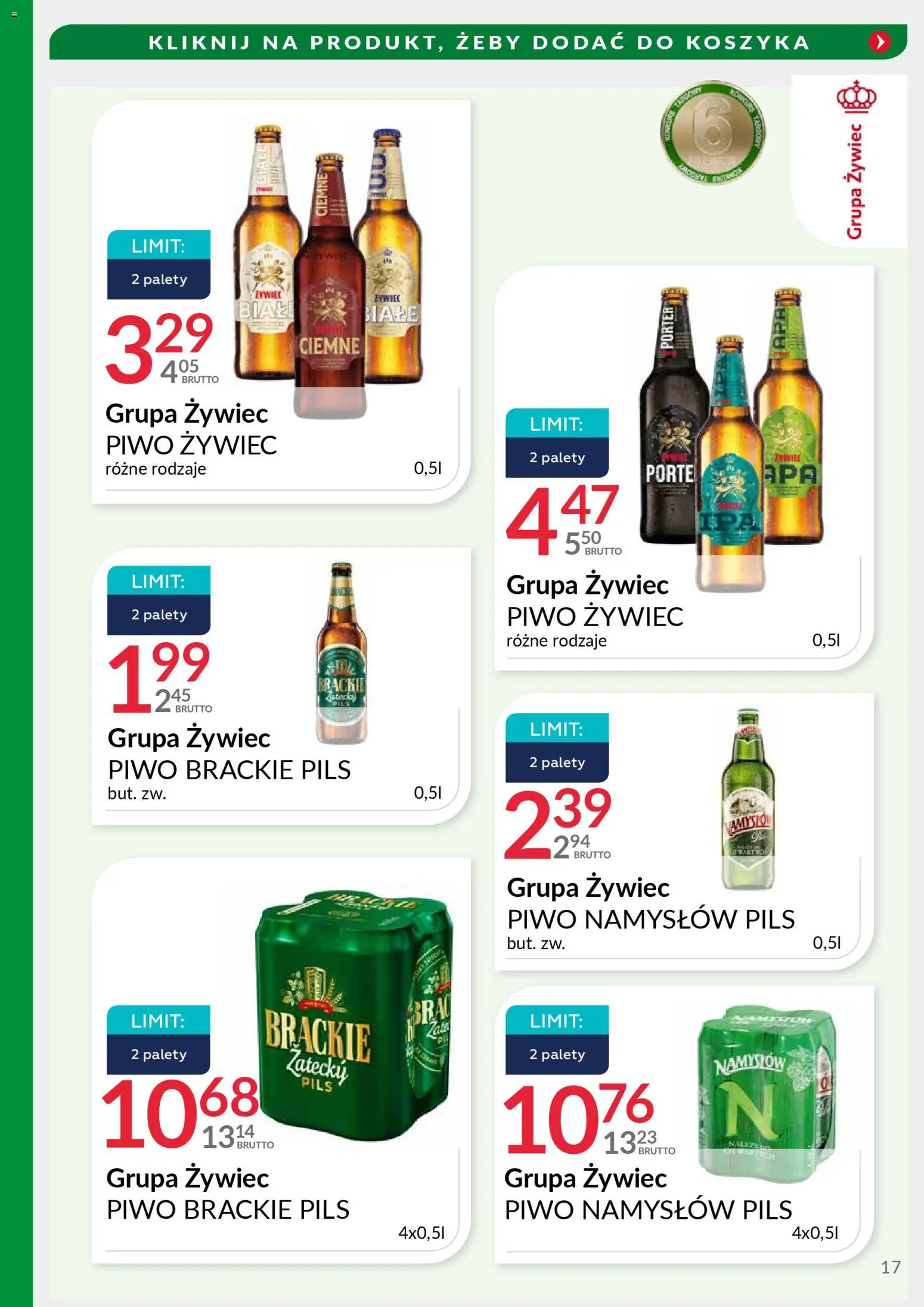 Eurocash Gazetka - Targi Jesień od 17.11.2025 | Strona: 17 | Produkty: Piwo, Piwo Namysłów