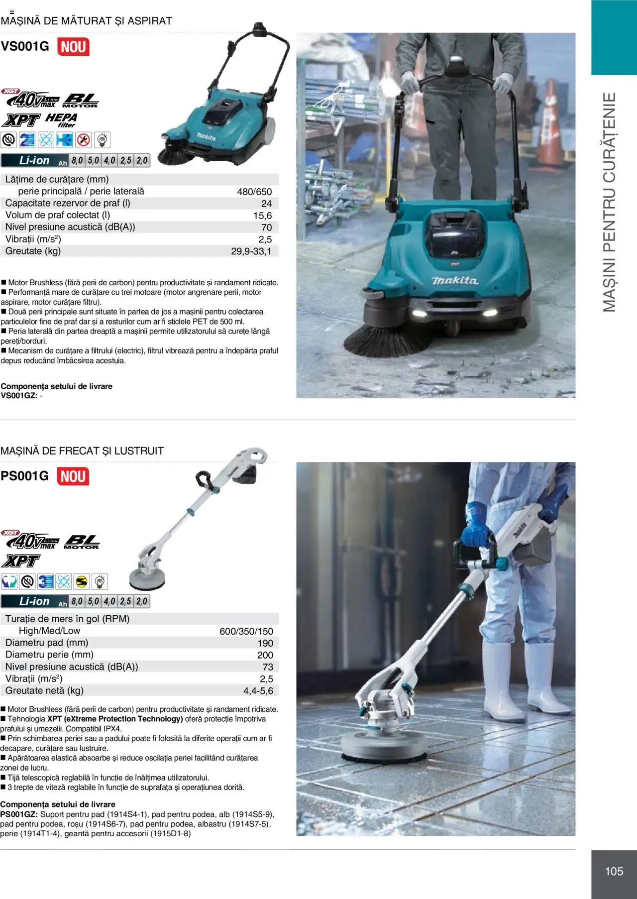 Noul catalog Makita – valabil de la 08.01.2025 | Pagină: 105 | Produse: Geantă, Perie