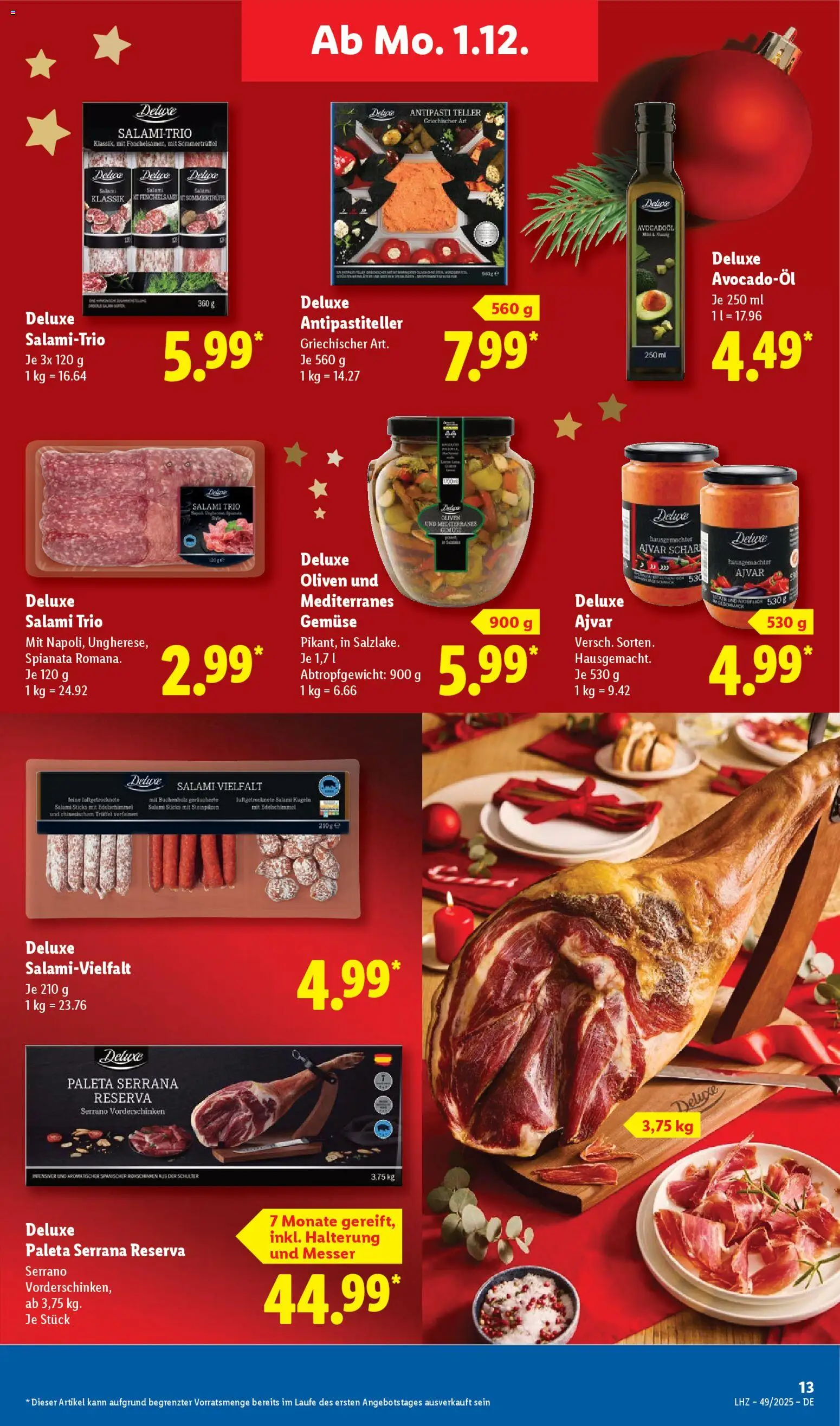 Lidl - Prospekt – gültig ab 01.12.2025 | Seite: 25 | Produkte: Gemüse, Salami