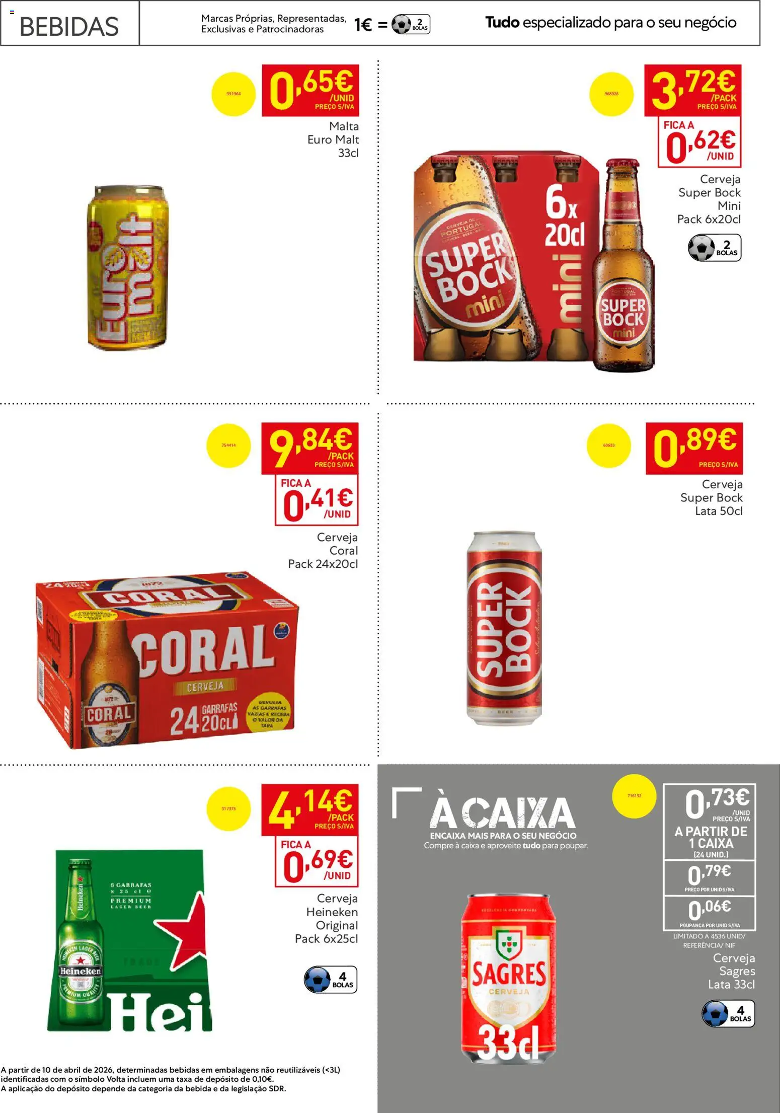 Recheio - Horeca Bons Negócios Madeira │ válido de 07.04.2026 | Página: 28 | Produtos: Super bock, Caixa, Cerveja, Bebida