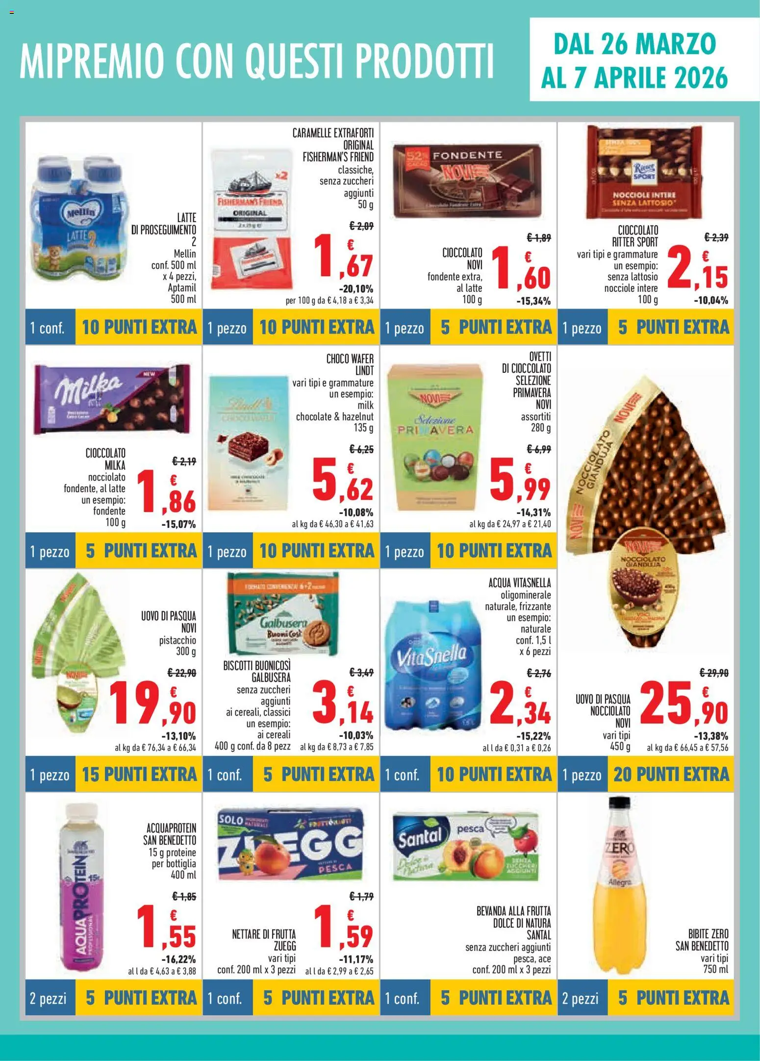 Volantino Conad del 26.03.2026 | Pagina: 7 | Prodotti: Cioccolato, Biscotti, Latte, Bibite