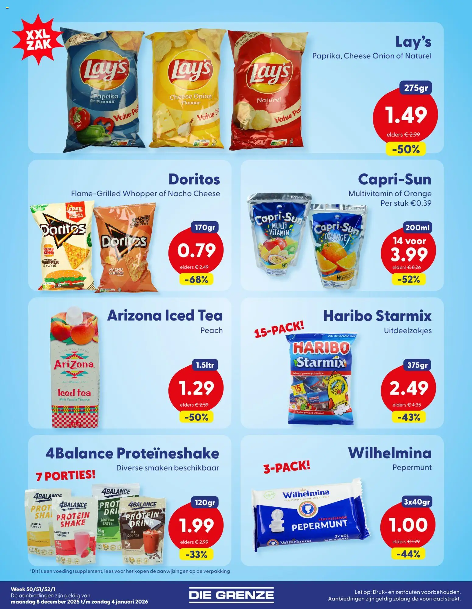 {H1} | Pagina: 2 | Producten: Kész piskótalap, Doritos, Pepermunt