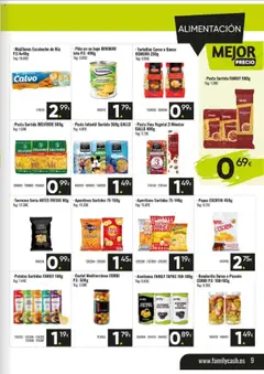 Family Cash folleto │ válido desde el 11.08.2025 | Página: 9 | Productos: Mejillones escabeche, Queso, Jugo, Piña