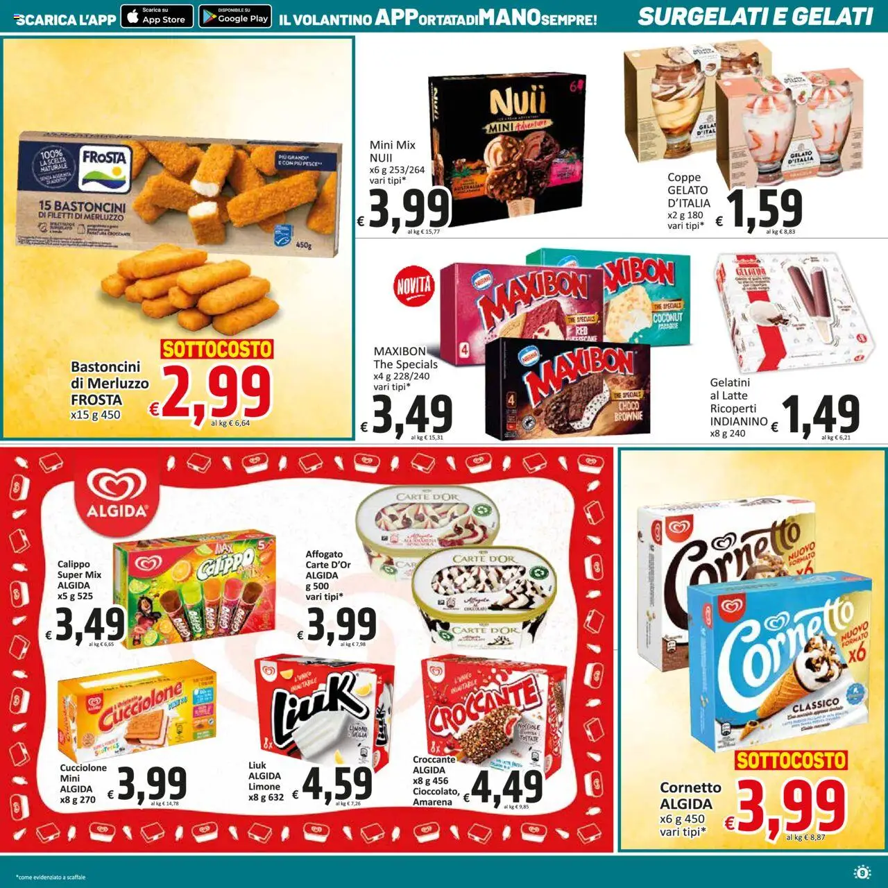Volantino Paghi Poco del 19.08.2025 | Pagina: 9 | Prodotti: Pesce, Gelato, Limone, Amarena