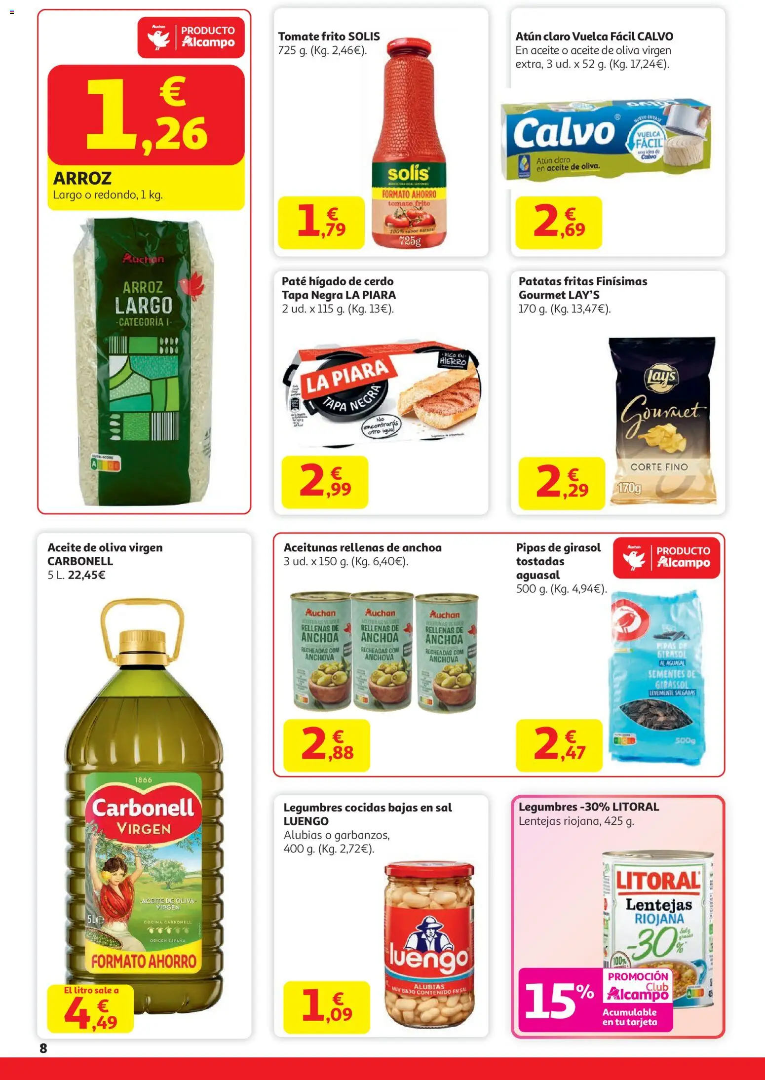 Alcampo - Superstore Cat │ válido desde el 29.12.2025 | Página: 8 | Productos: Παραθυρόφυλλο, Cerdo, Anchoa, Atún claro