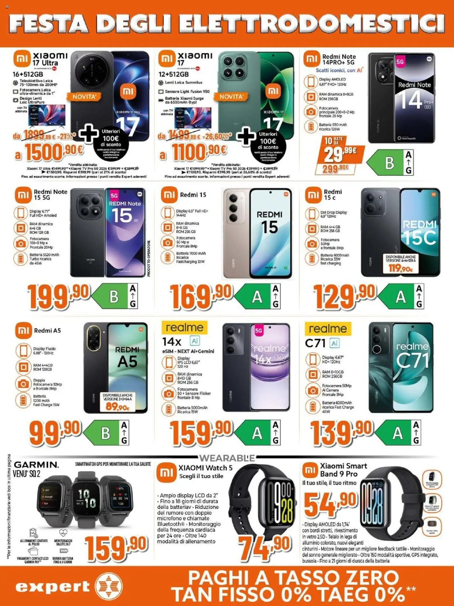 Volantino Expert del 12.03.2026 | Pagina: 28 | Prodotti: Xiaomi, Telefono, Monitorare, Alluminio
