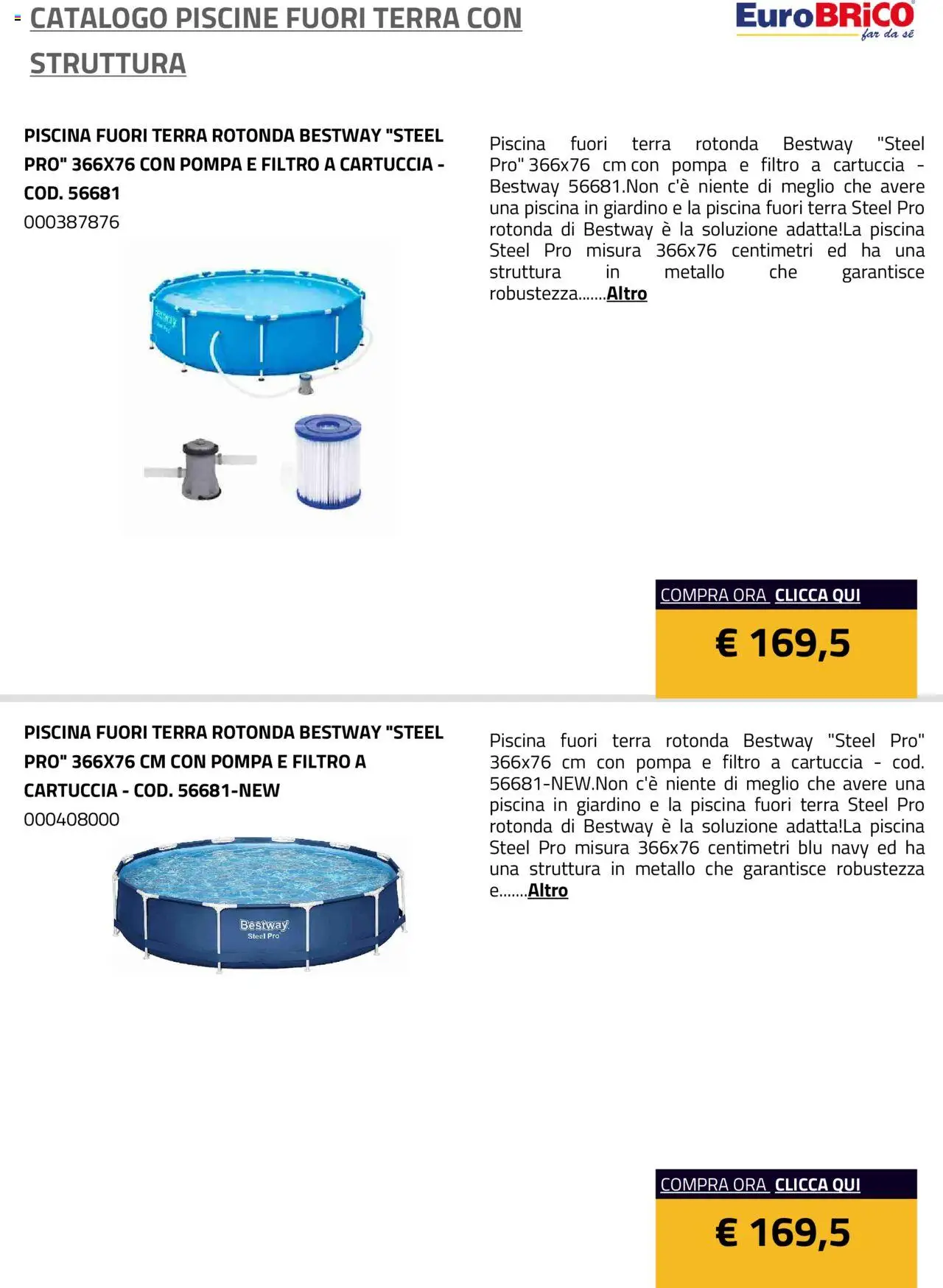 Volantino Eurobrico del 23.07.2025 | Pagina: 3 | Prodotti: Piscina, Terra