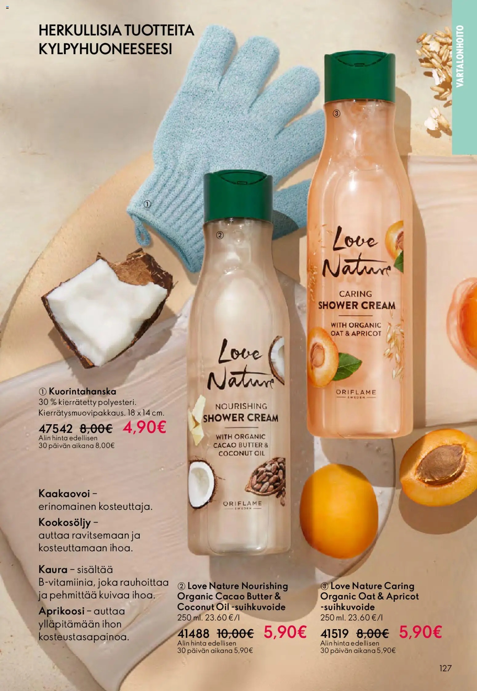 Oriflame - Esite 05 – voimassa 01.04.2026 alkaen | Sivu: 127 | Tuotteet: Aprikoosi, Kaura, Suihkuvoide