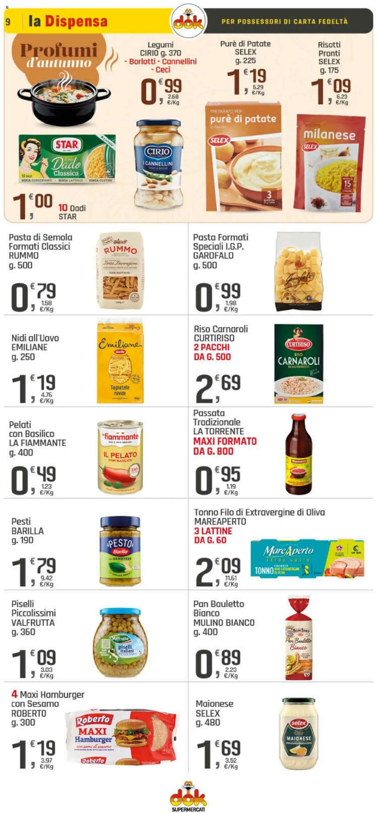 Volantino DOK del 09.10.2025 | Pagina: 9 | Prodotti: Cannellini, Maionese, Pesto, Tonno