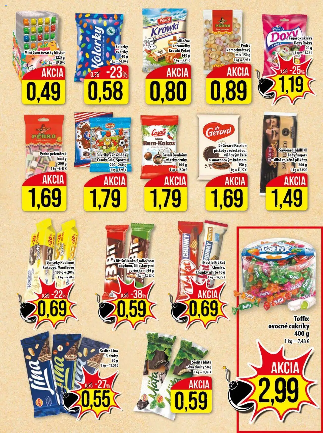 Nové Klas akcie – leták je platný od 08.09.2025 | Strana: 11 | Produkty: Cukríky